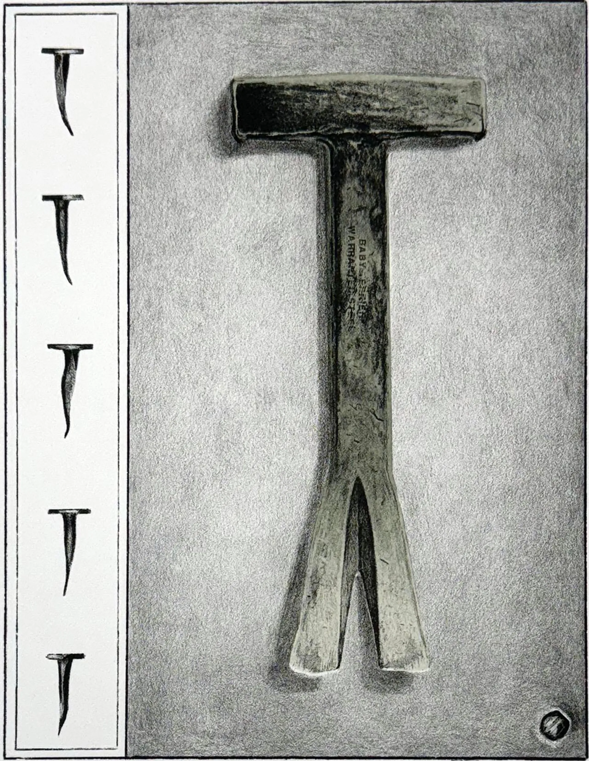 Nail Claw, lithograph by Carolyn Muskat