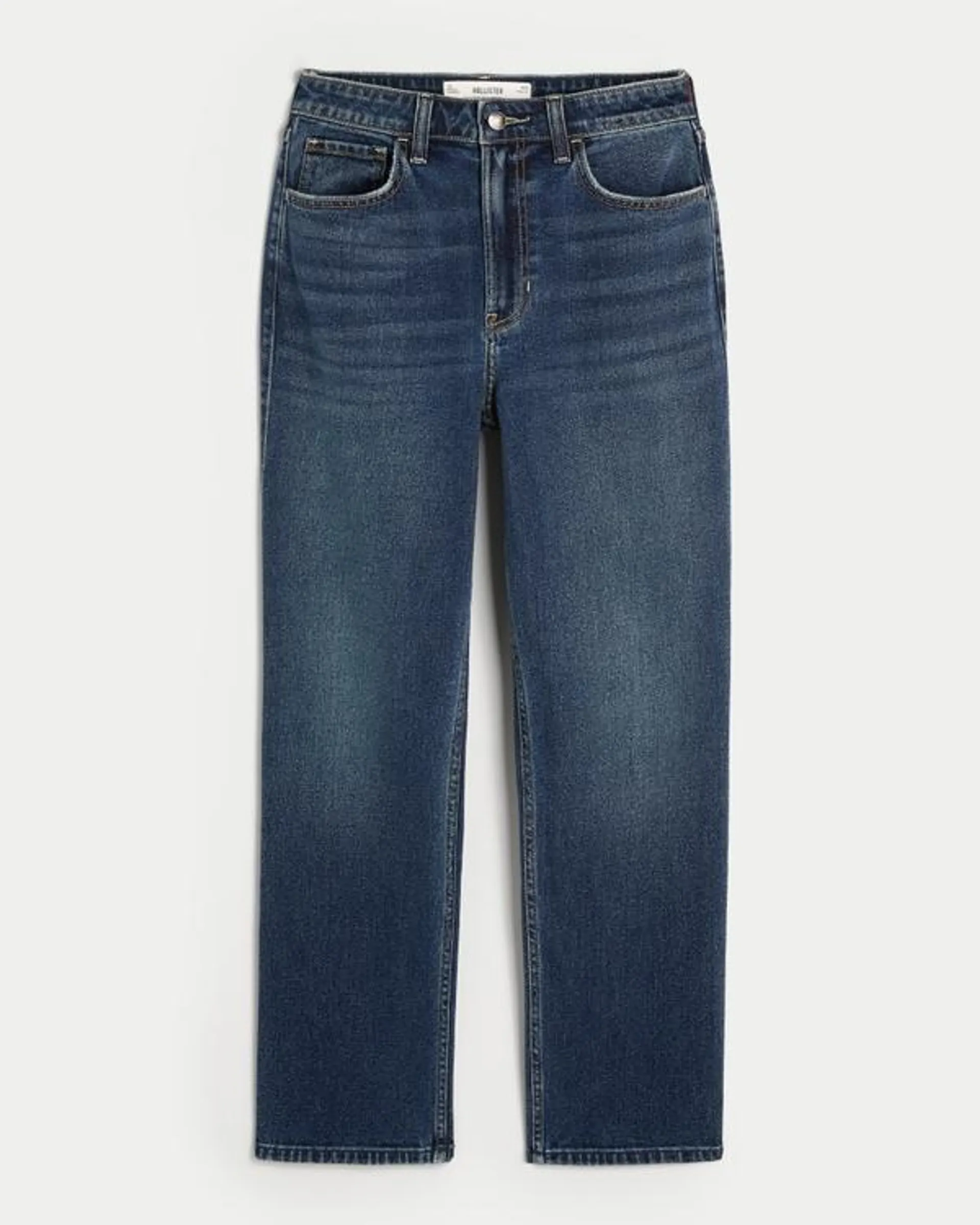 Ultra High-Rise Dark Wash 90s Straight Jeans