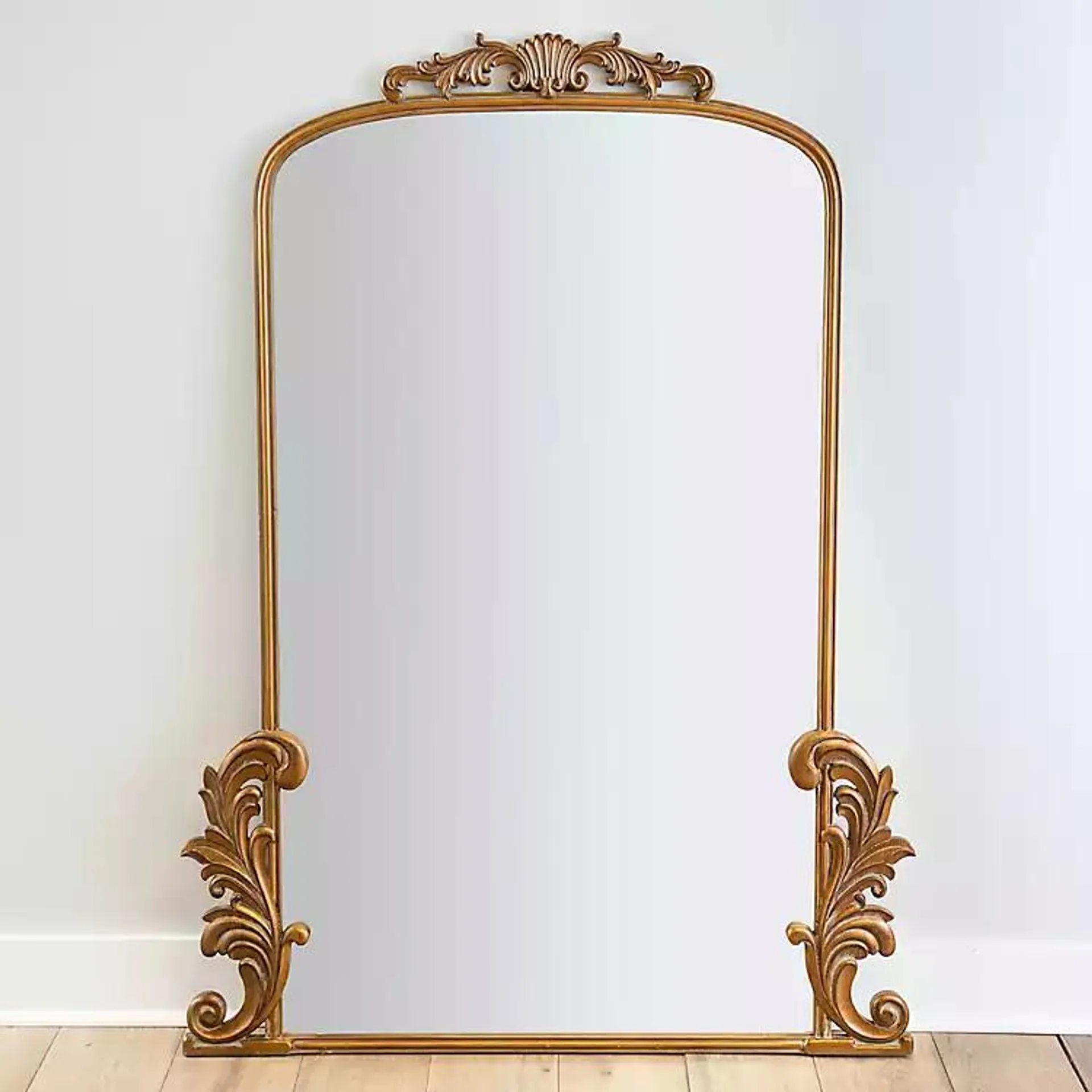 Gold Bordeaux Ornate Leaner Mirror, 46x63 in.