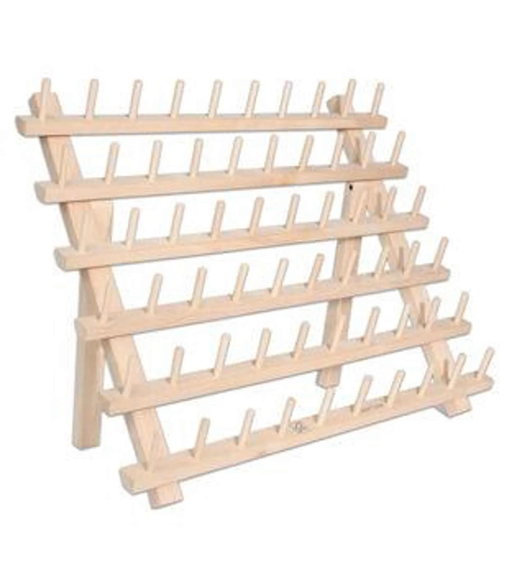 June Tailor 16" x 13" Wood 60 Spool Thread Rack With Legs