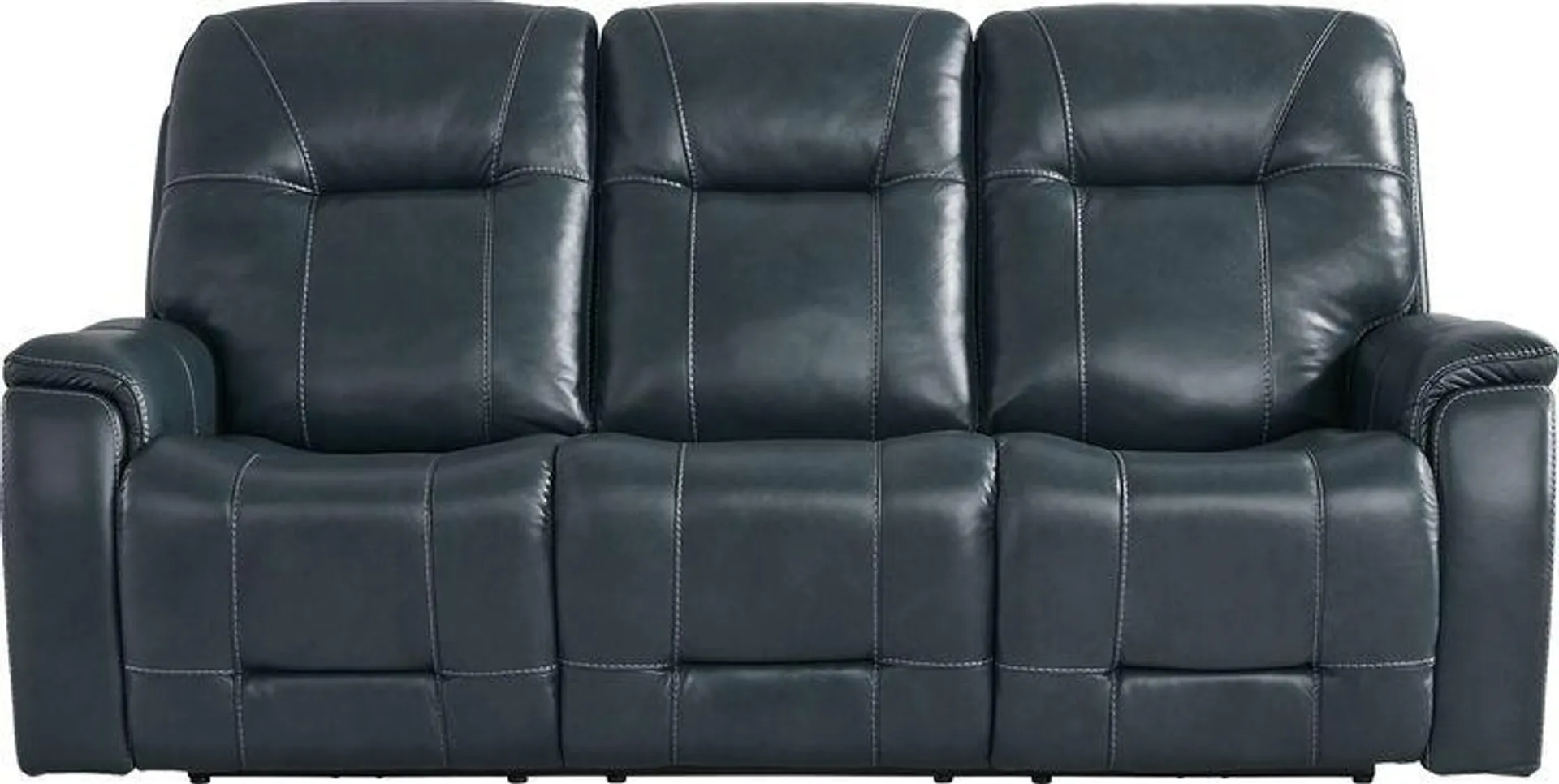 Matthews Cove Leather Triple Power Reclining Sofa