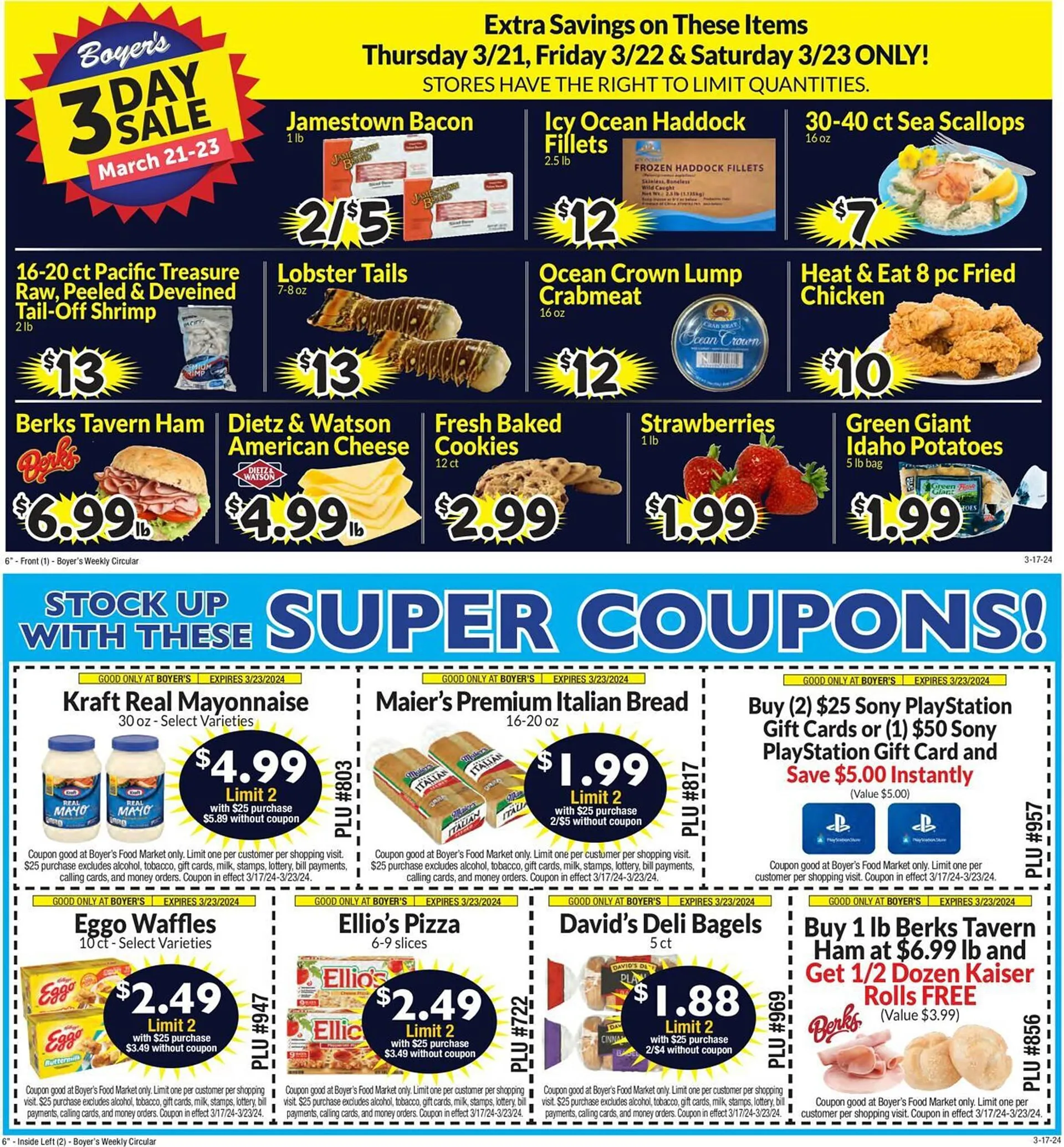 Weekly ad Boyer's Food Markets Weekly Ad from March 17 to March 23 2024 - Page 1