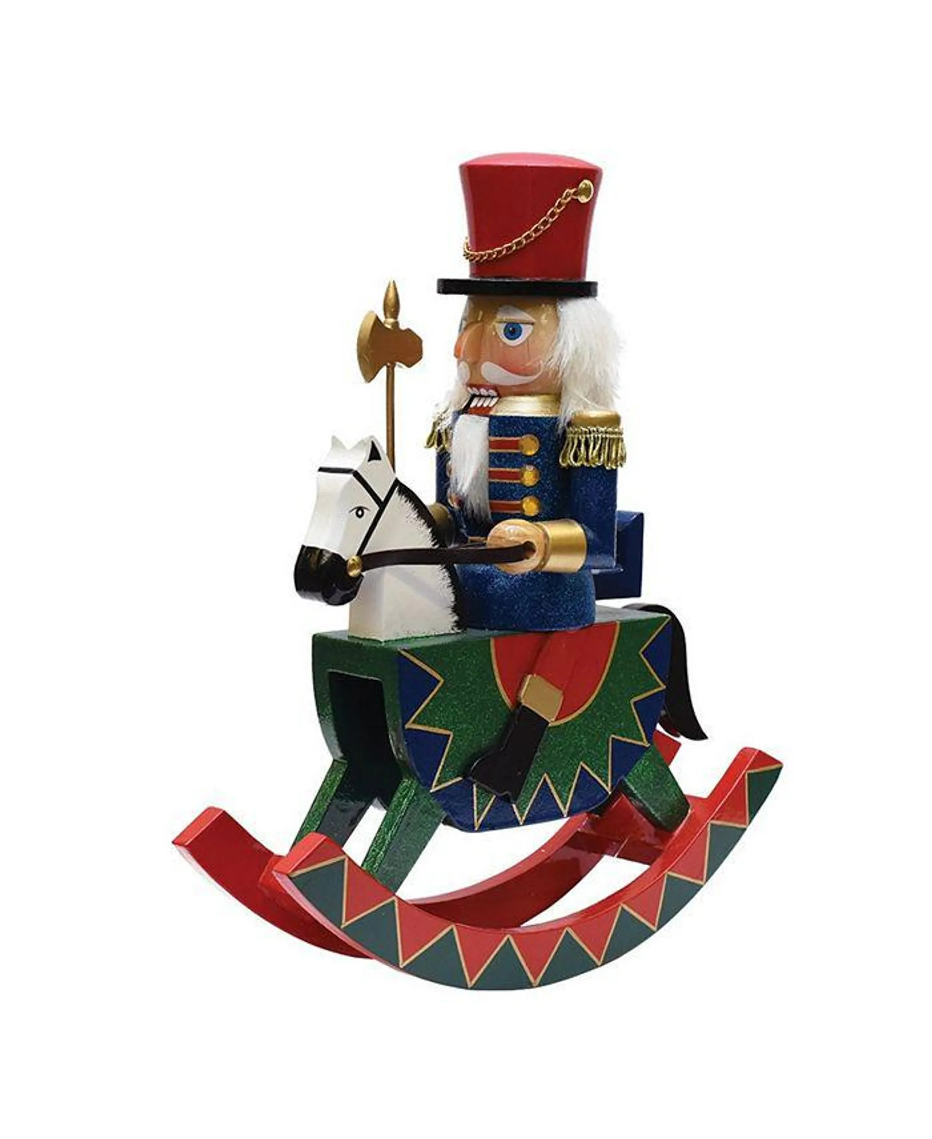 Christmas Nutcracker Soldier On Rocking Horse