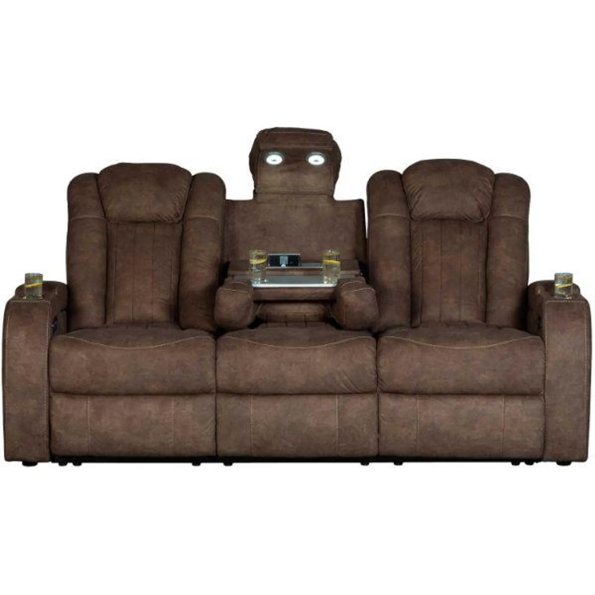 Wolfridge Dual Power Recline Sofa with Drop Table