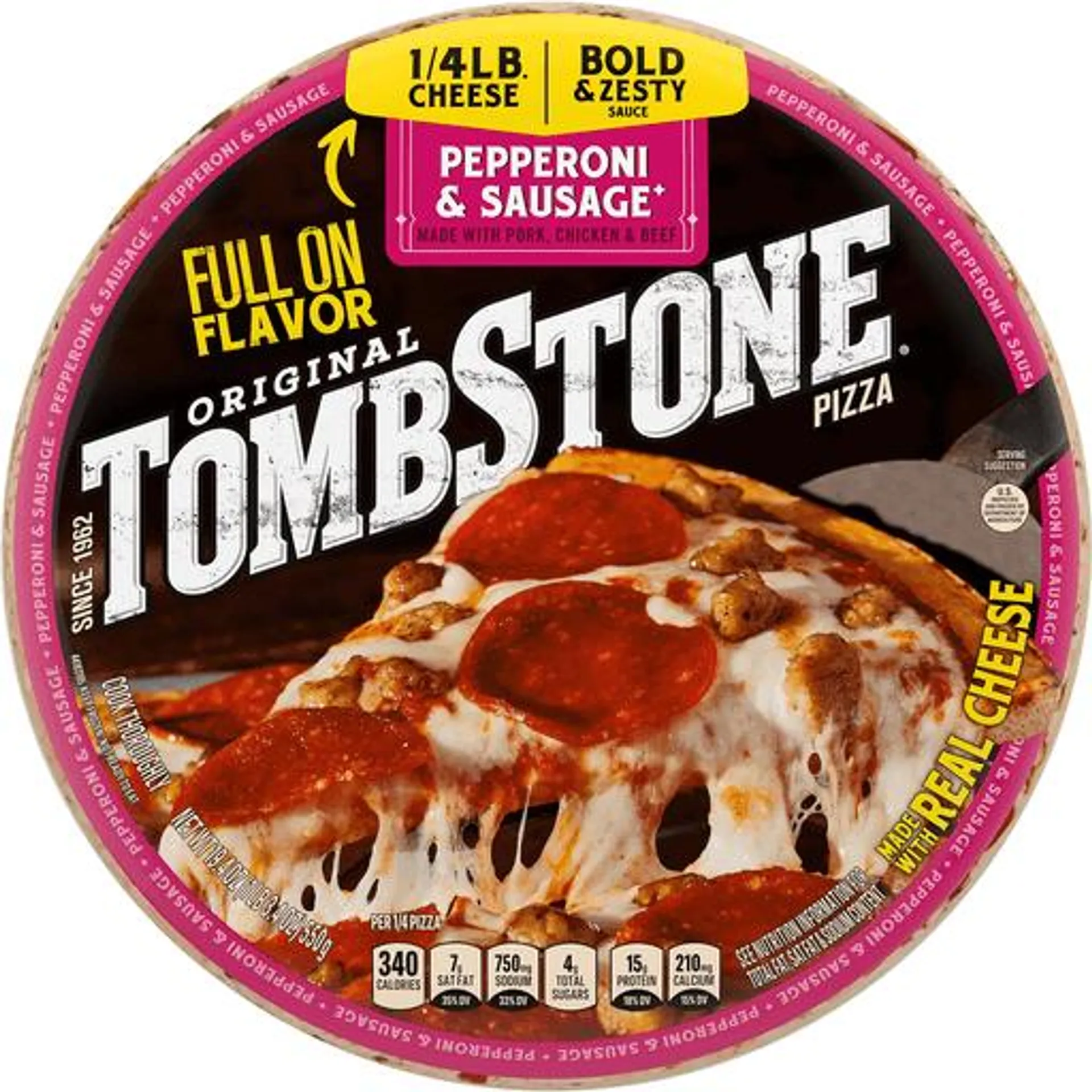 Tombstone Original Pizza, Pepperoni &amp; Sausage