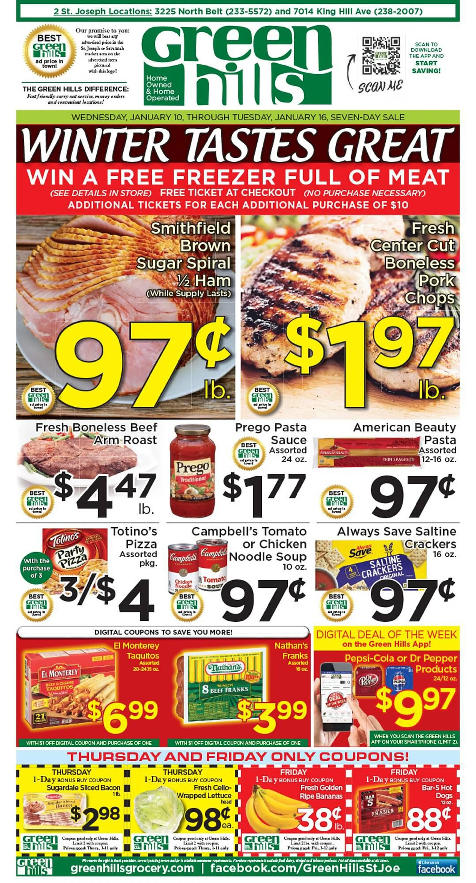 Weekly ad Green Hills Grocery ad from January 10 to January 16 2024 - Page 1