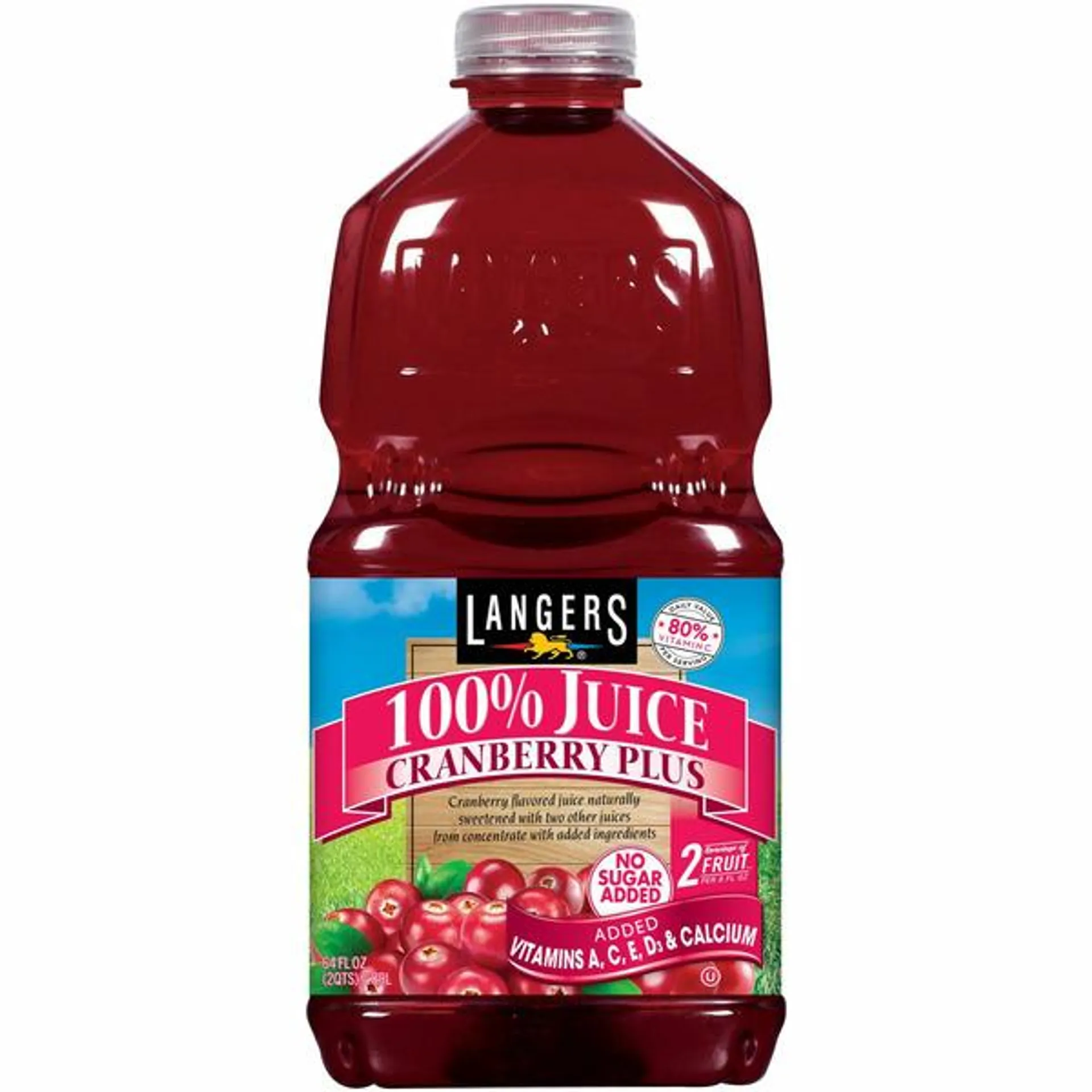 Langers 100% Juice, Cranberry Plus