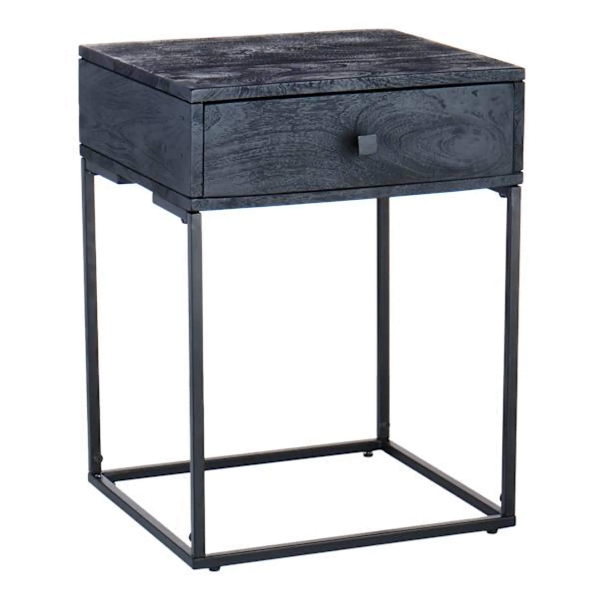 Kayla Rustic Black Nightstand