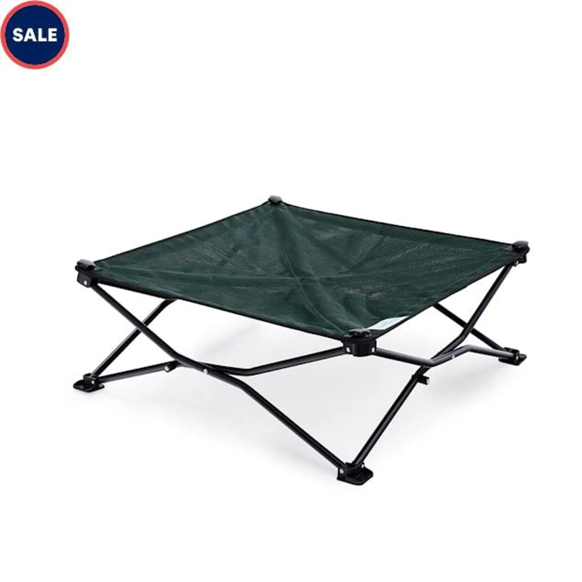 Coolaroo Brunswick Green On the Go Elevated Pet Bed, 30" L X 30" W X 8" H