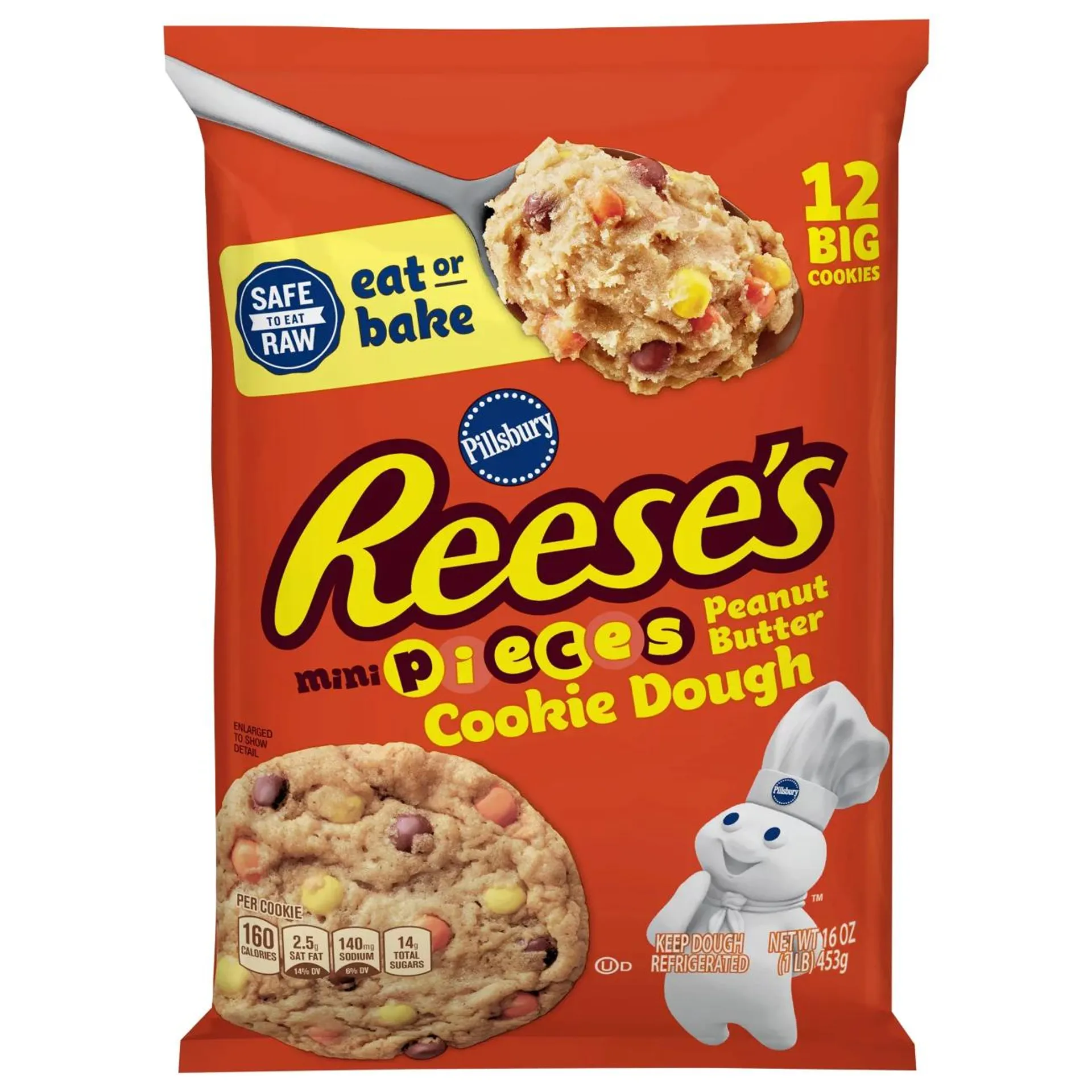 Pillsbury Ready to Eat or Bake Cookie Dough - Reese's Mini Peanut Butter Pieces