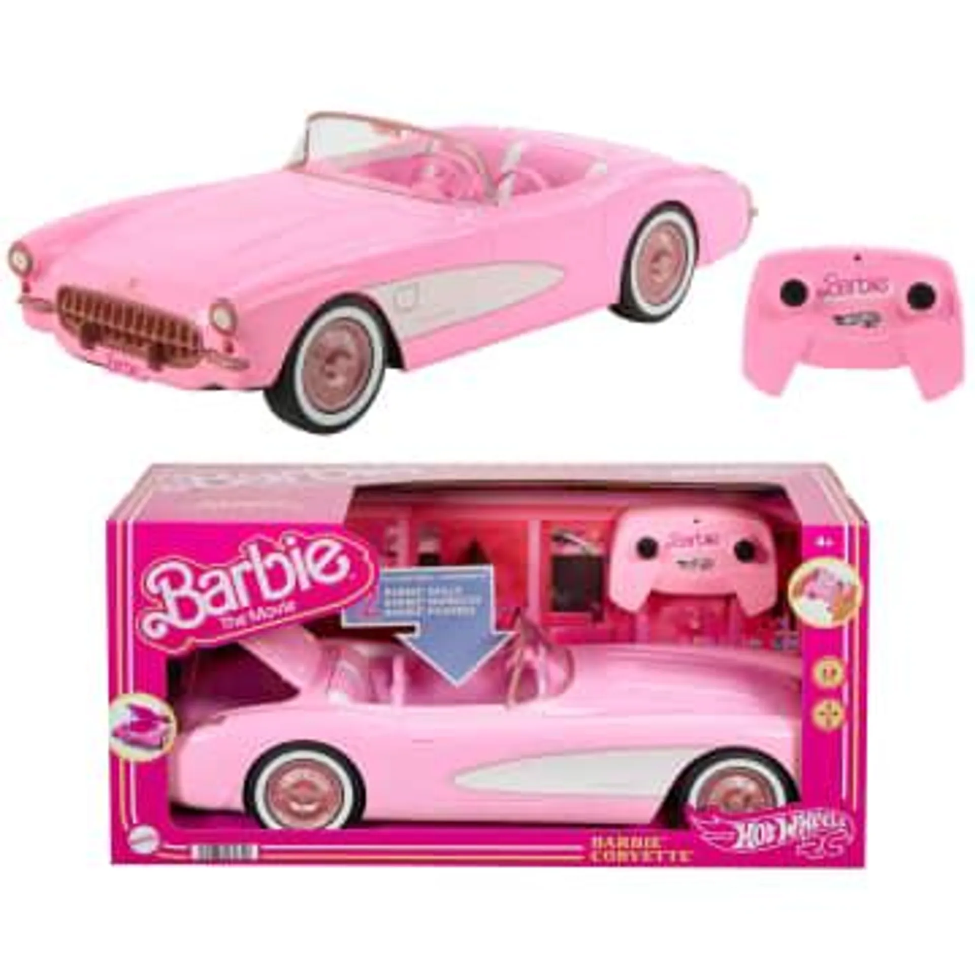 Hot Wheels RC Barbie Corvette, Remote Control Corvette From Barbie The Movie