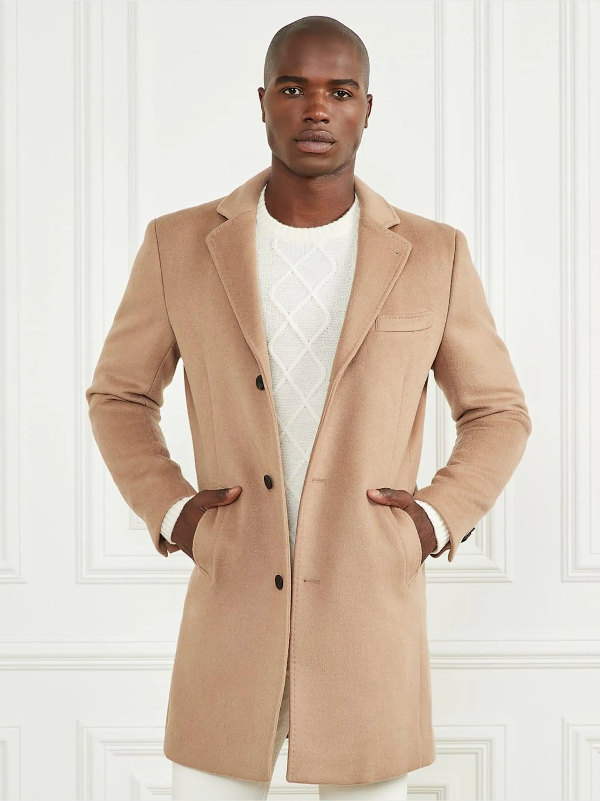 Single Breasted Wool-Blend Coat