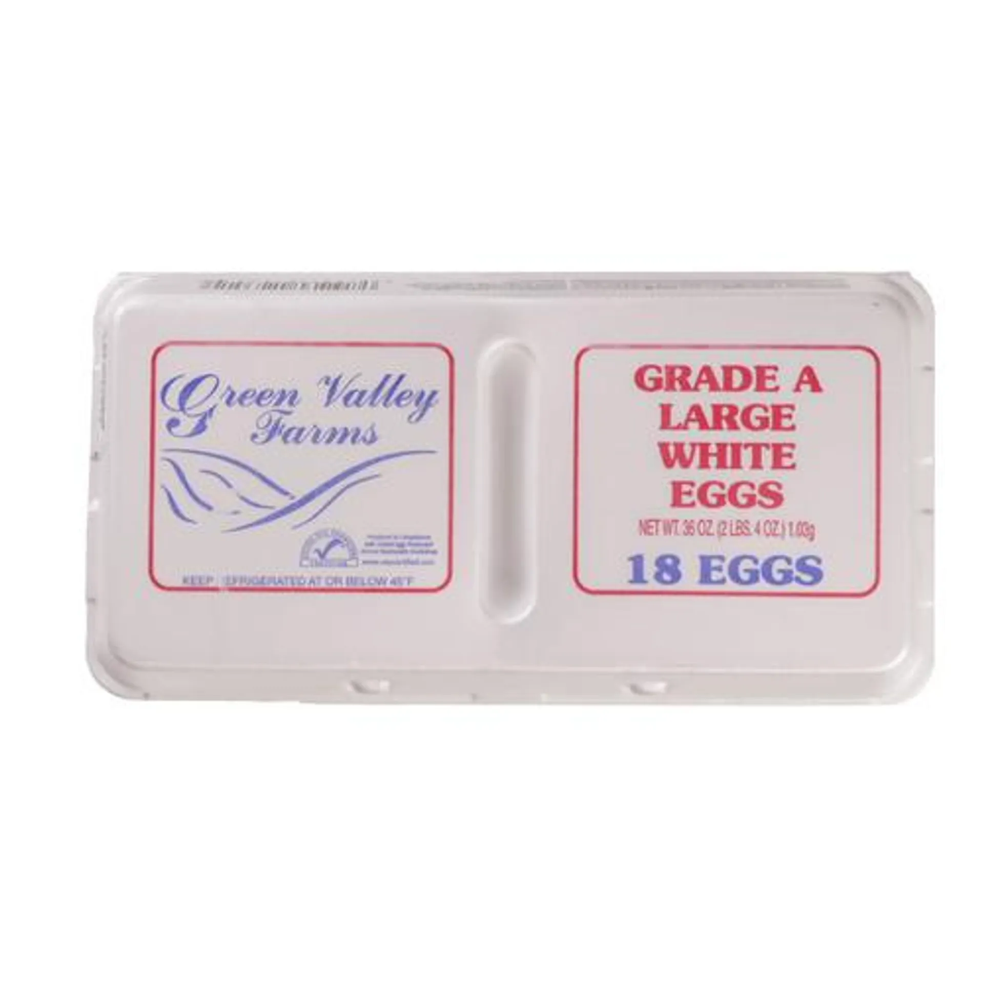 Green Valley large white eggs, grade A