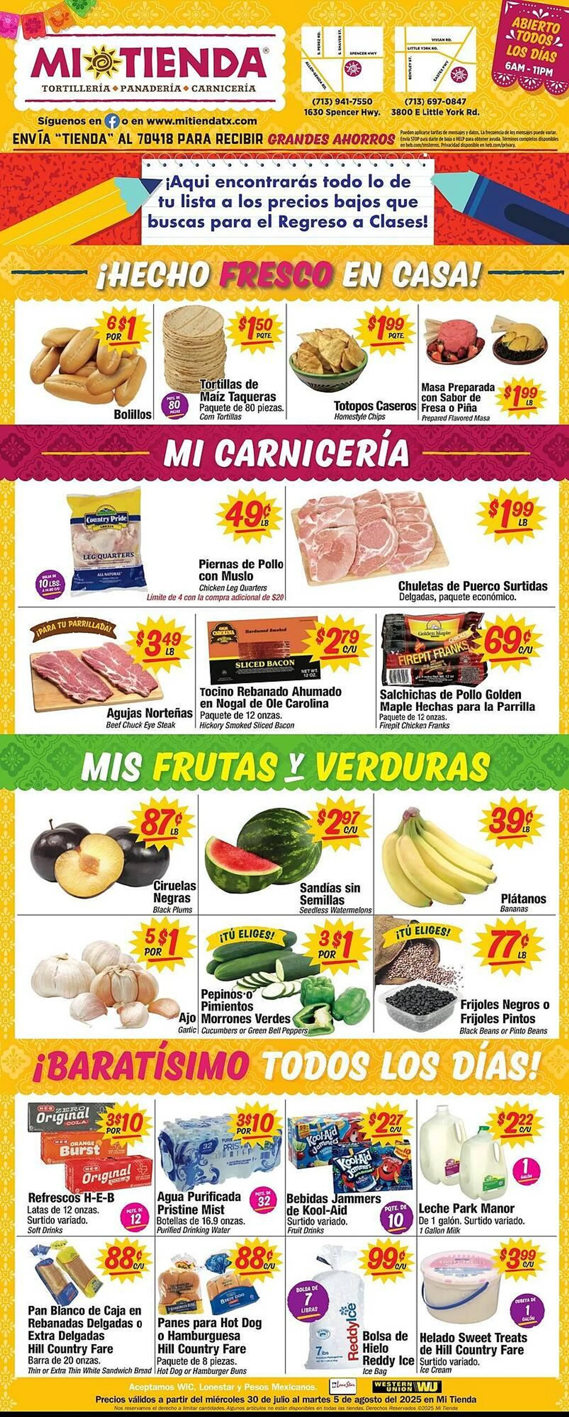 Weekly ad Mi Tienda Weekly Ad from July 30 to August 5 2025 - Page 1