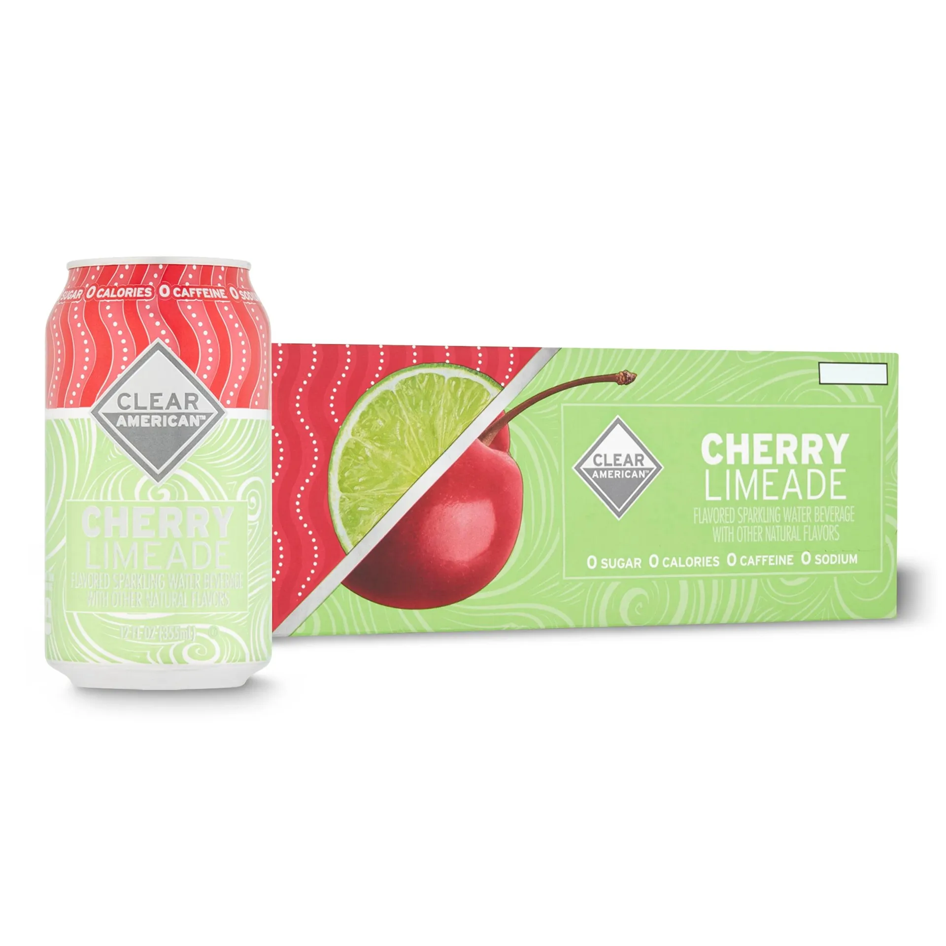 Clear American Cherry Limeade Sparkling Water, 12 fl oz, 12 Count