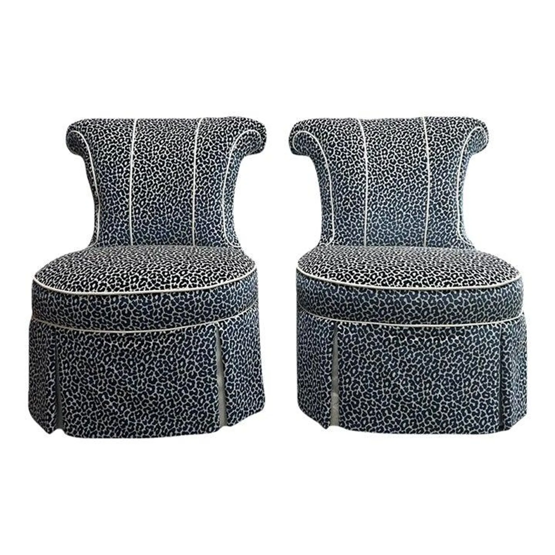 Custom Schumacher Upholstered Slipper Chair