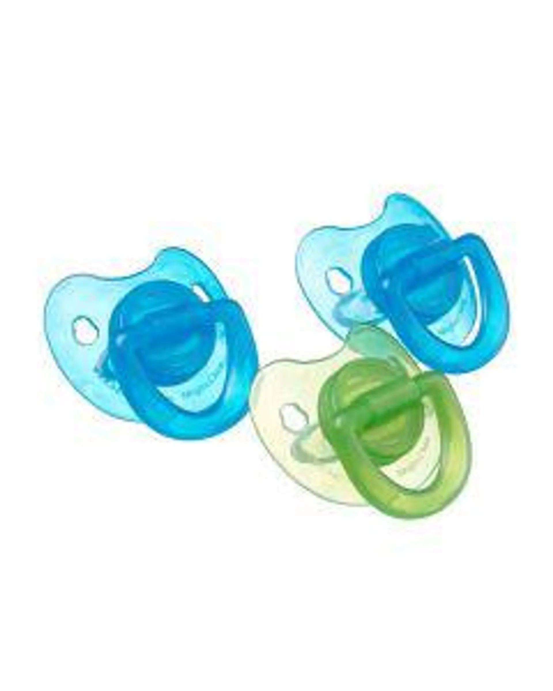 Swiggles Pacifiers - Blue & Green, 3 ct