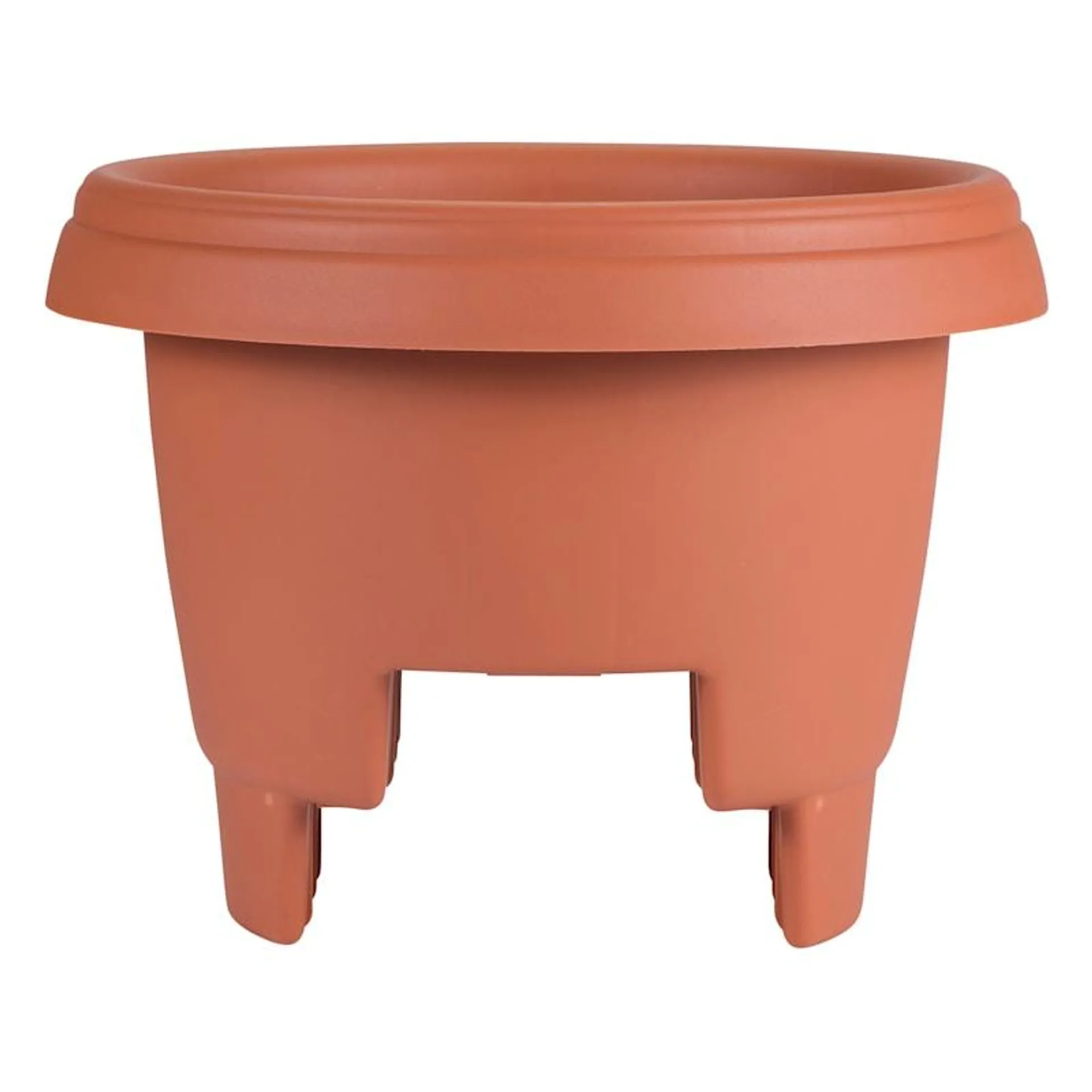 Terracotta Terra Living Deck Rail Outdoor Planter, Medium