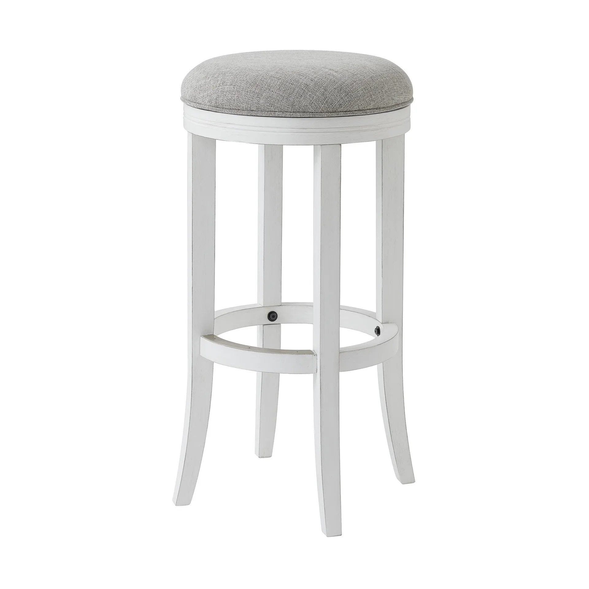 Callie Tall Swivel Seat Barstool - White