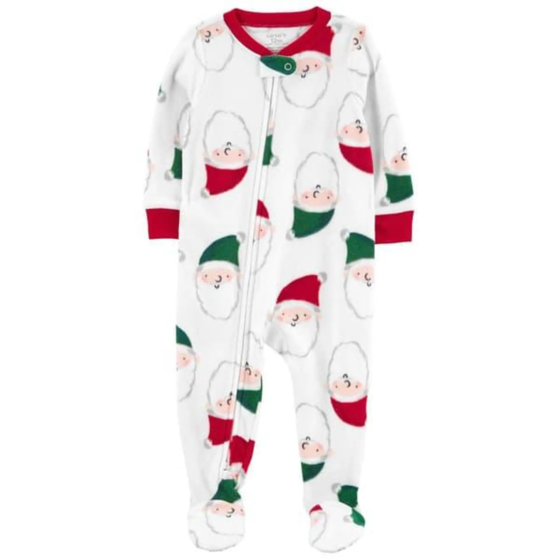 Baby Unisex (12-24M) Carter’s® Santa Face Fleece Footed Sleeper