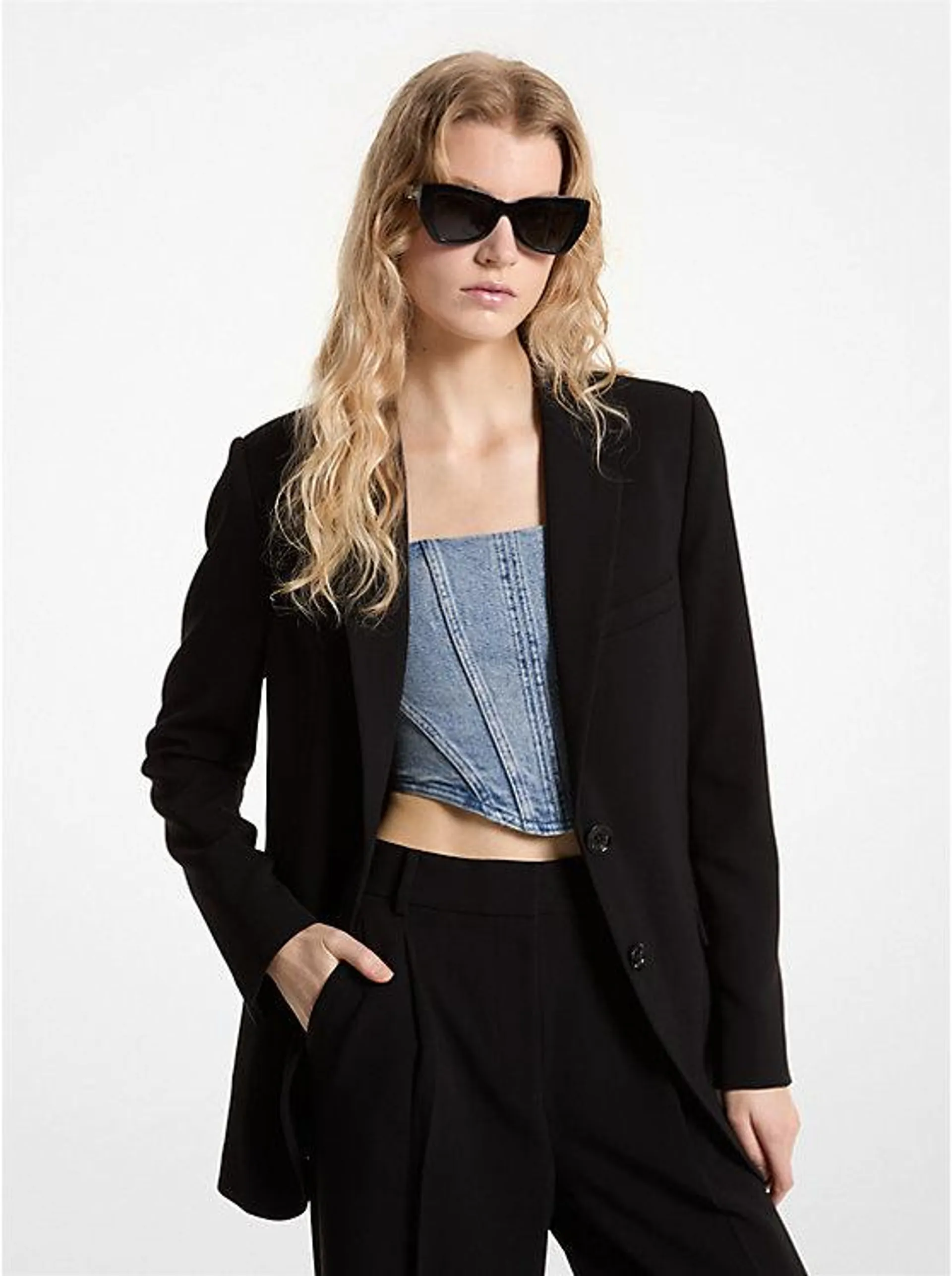 Crepe Boyfriend Blazer