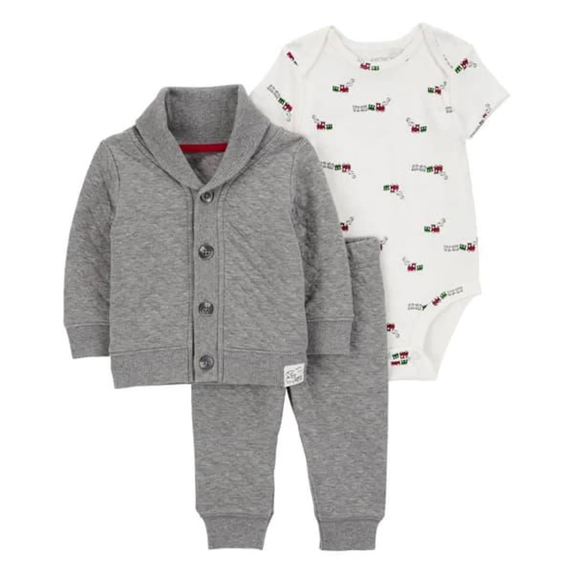 Baby Boy (3-24M) Carter’s® 3pc. Train Quilted Little Jacket Set