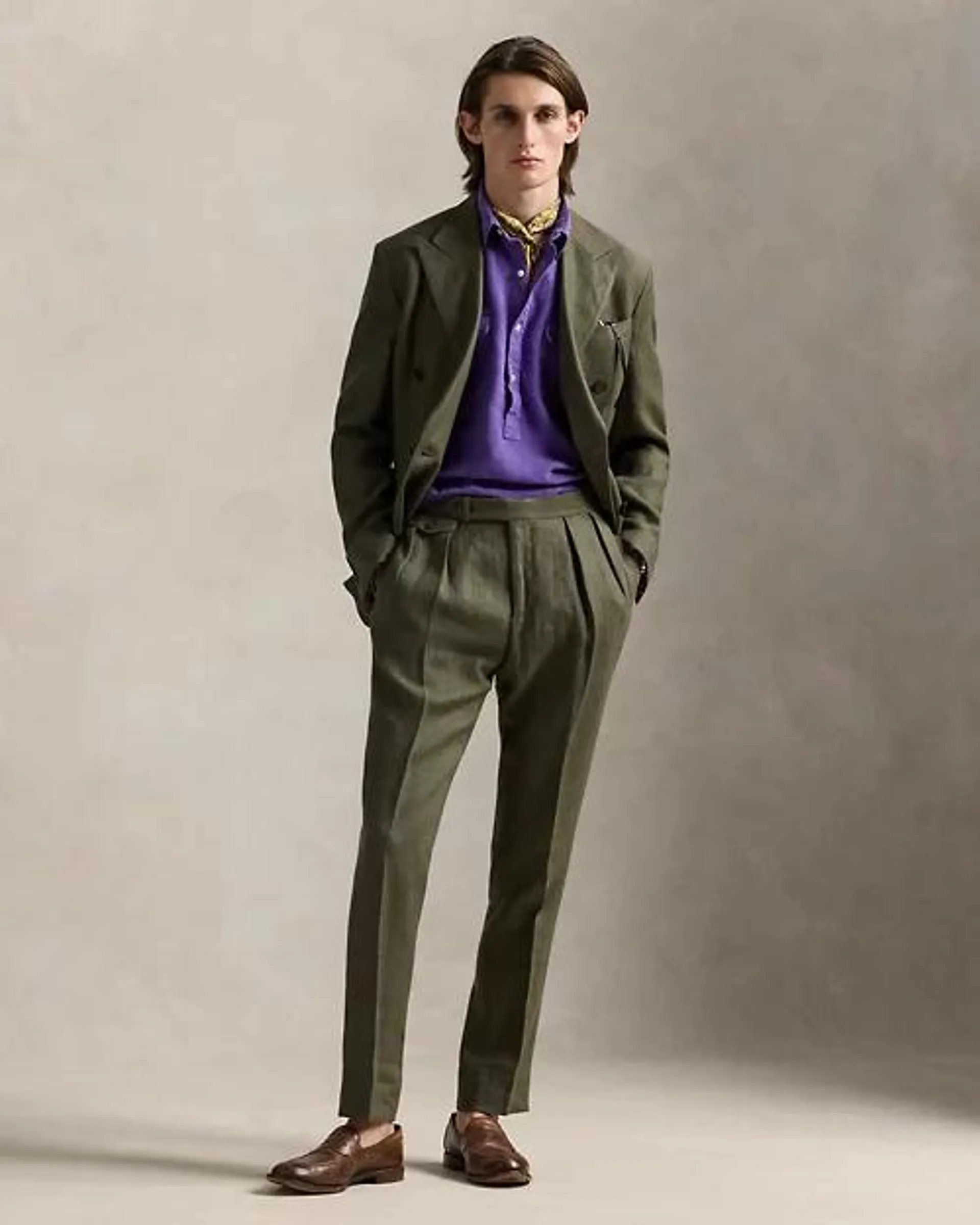 Linen Dobby Suit Trouser