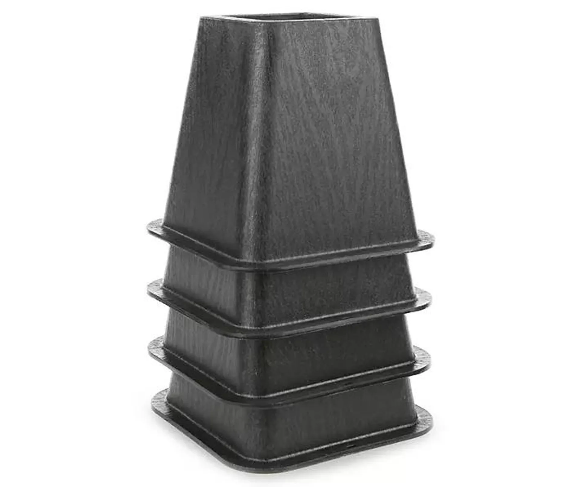 Black Bed Risers, 4-Piece Set