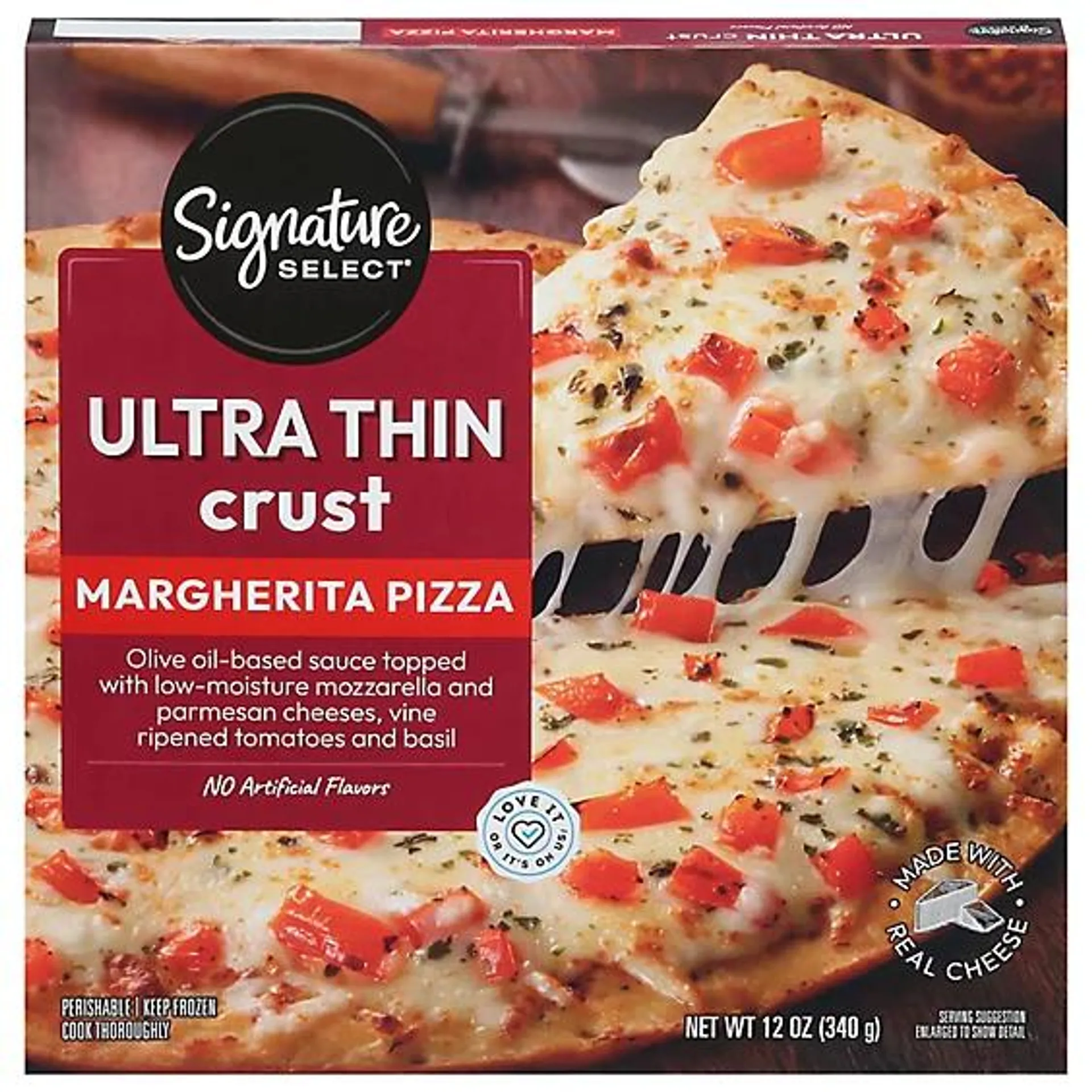 Signature SELECT Margherita Ultra Thin Crust Frozen Pizza - 12 Oz