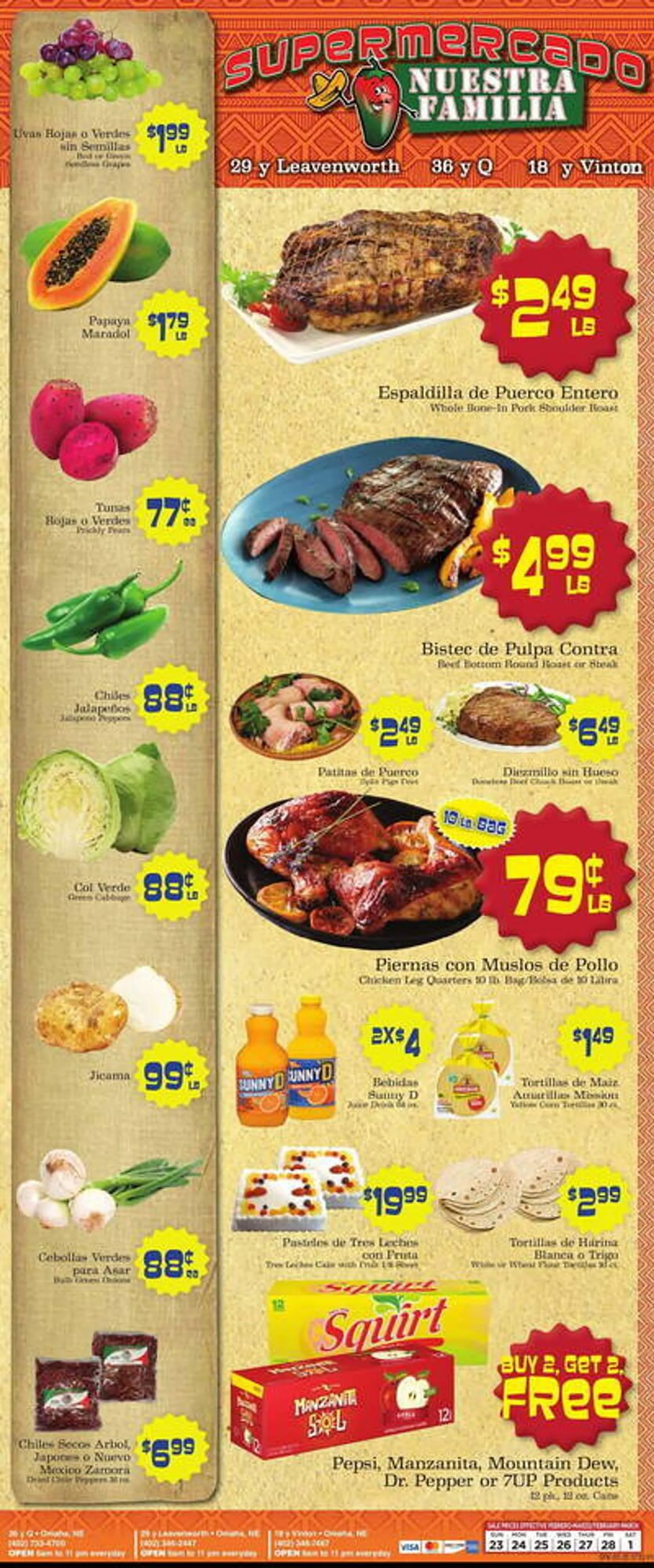 Catálogo de Supermercado Nuestra Familia Weekly Ad 23 de febrero al 1 de marzo 2025 - Página 1