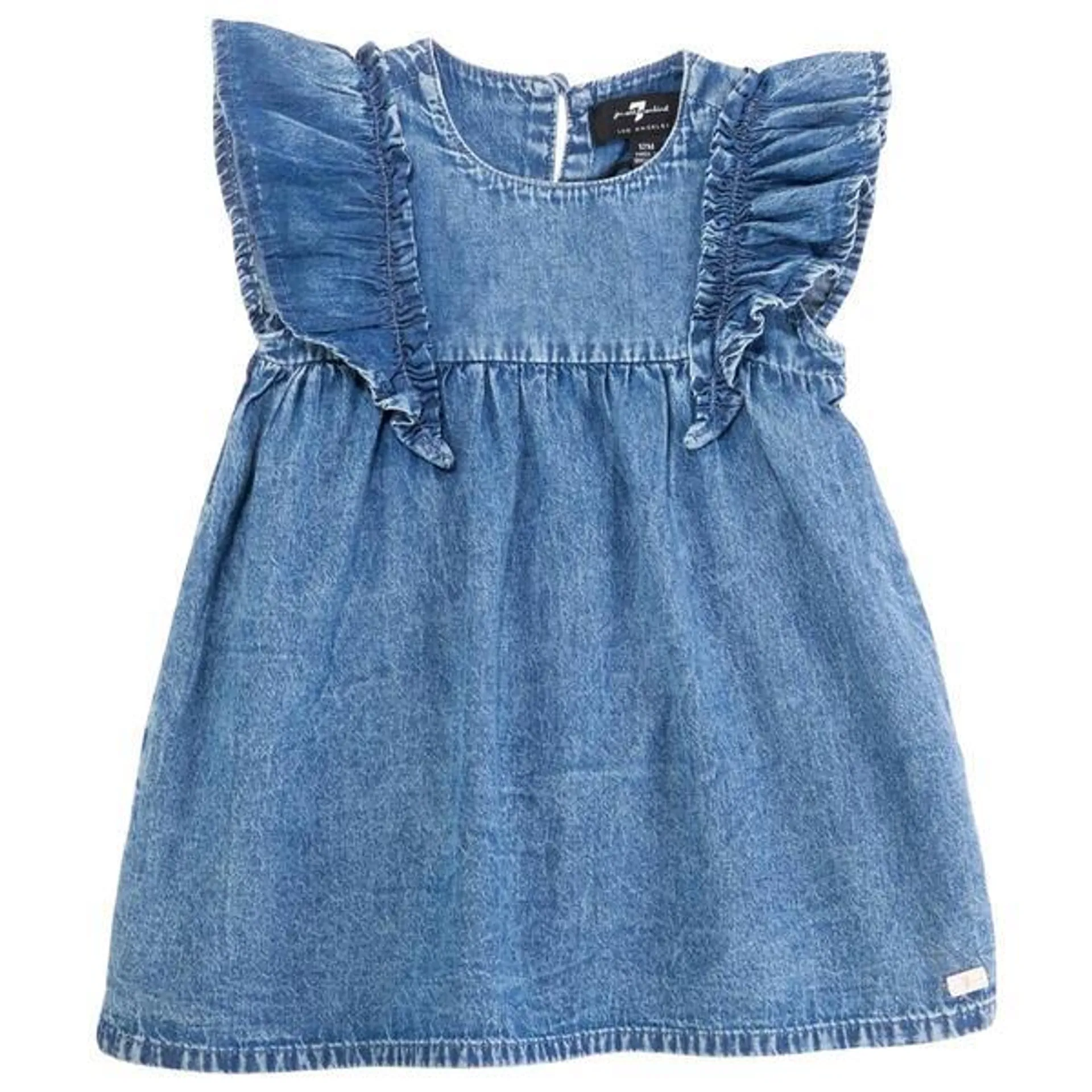 Baby Girl (12-24M) 7 For All Mankind® Indigo Chambray Dress Set