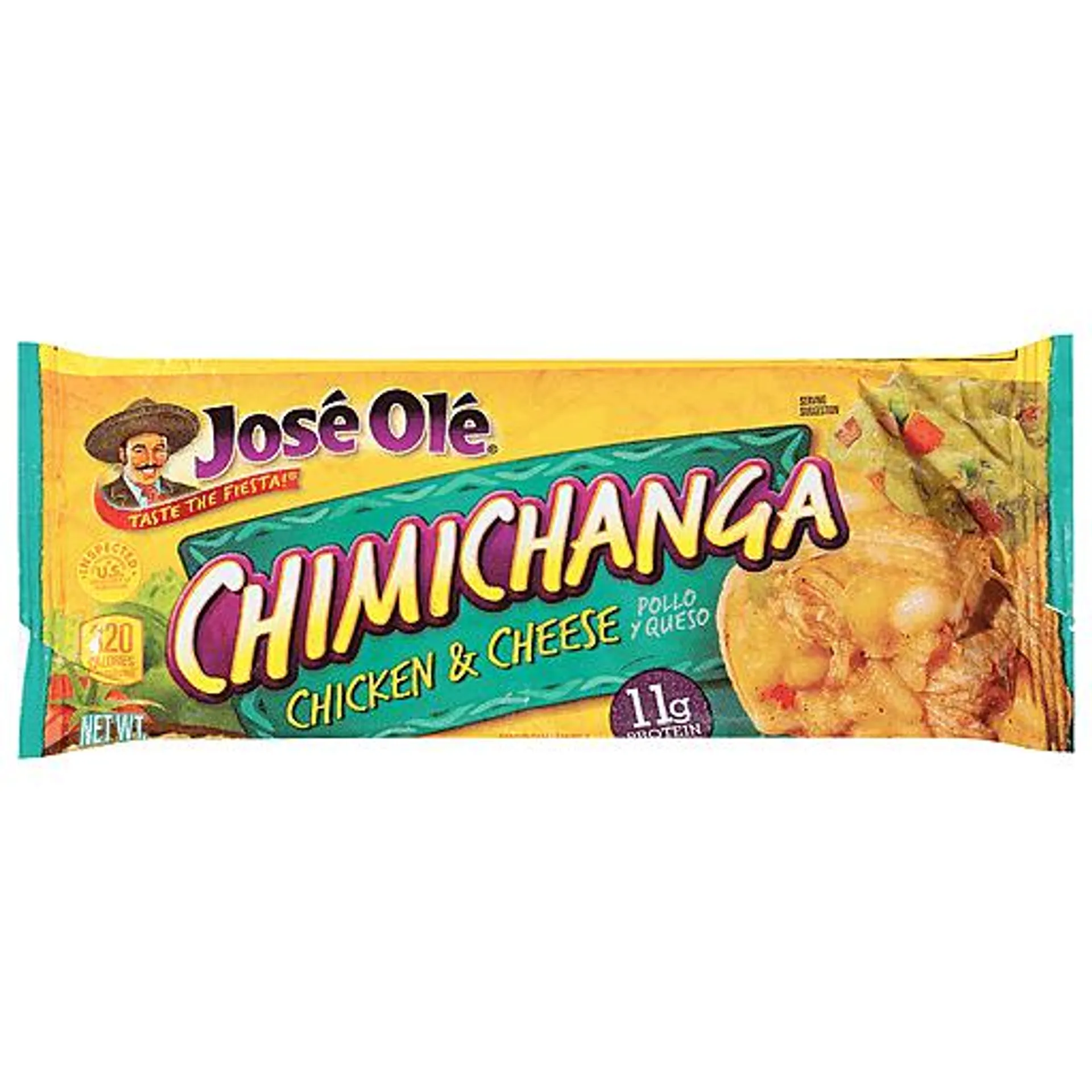 Jose Ole Chimichanga Chicken & Cheese Tortilla Snack 5 oz package