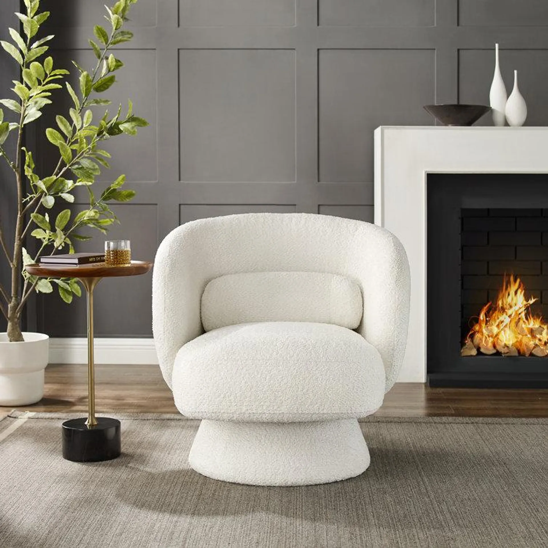 Saboor Minimore Modern Style Swivel Accent Chair