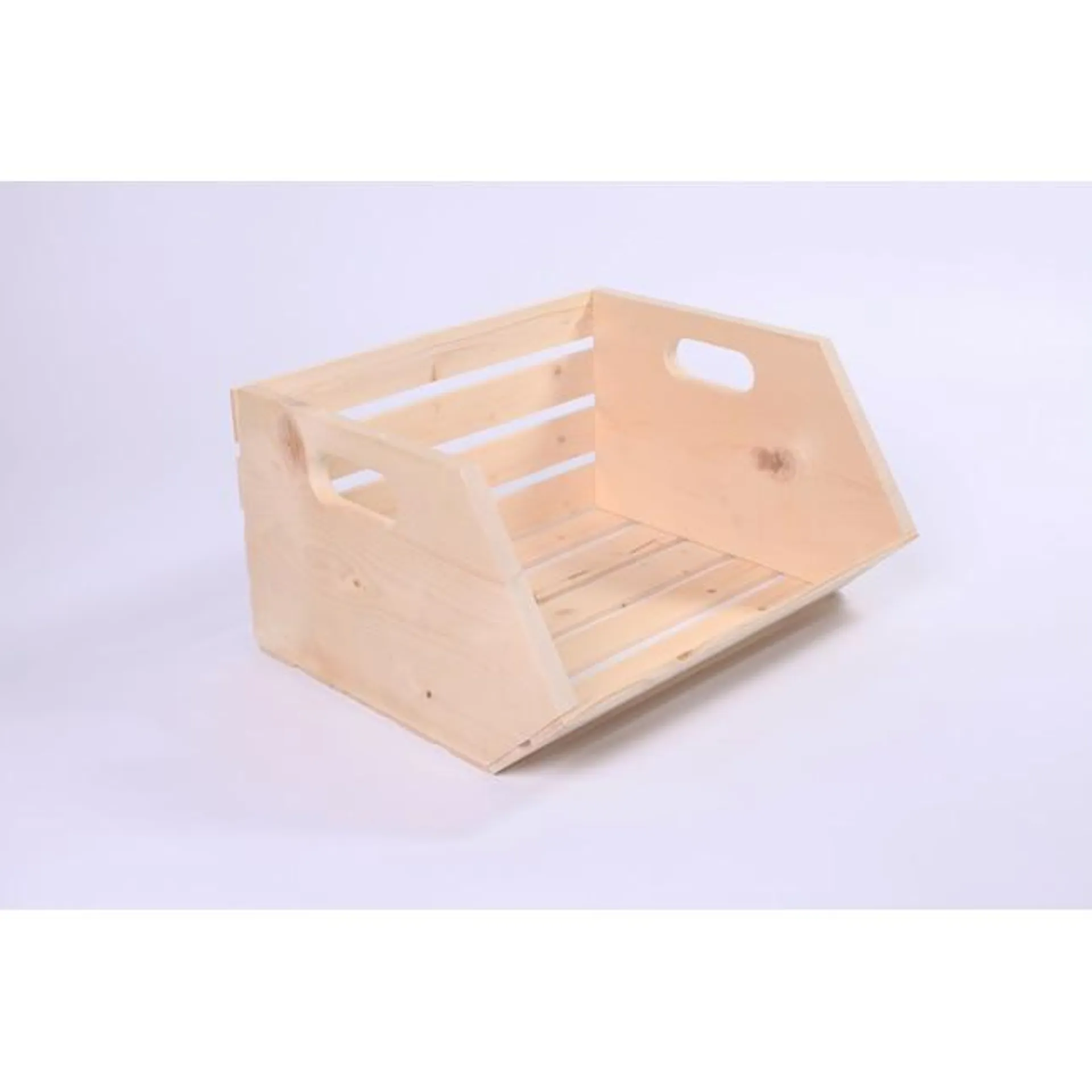 Style Selections ( 12-in W x 9.5-in H x 16-in D ) Natural Wood Stackable Bin
