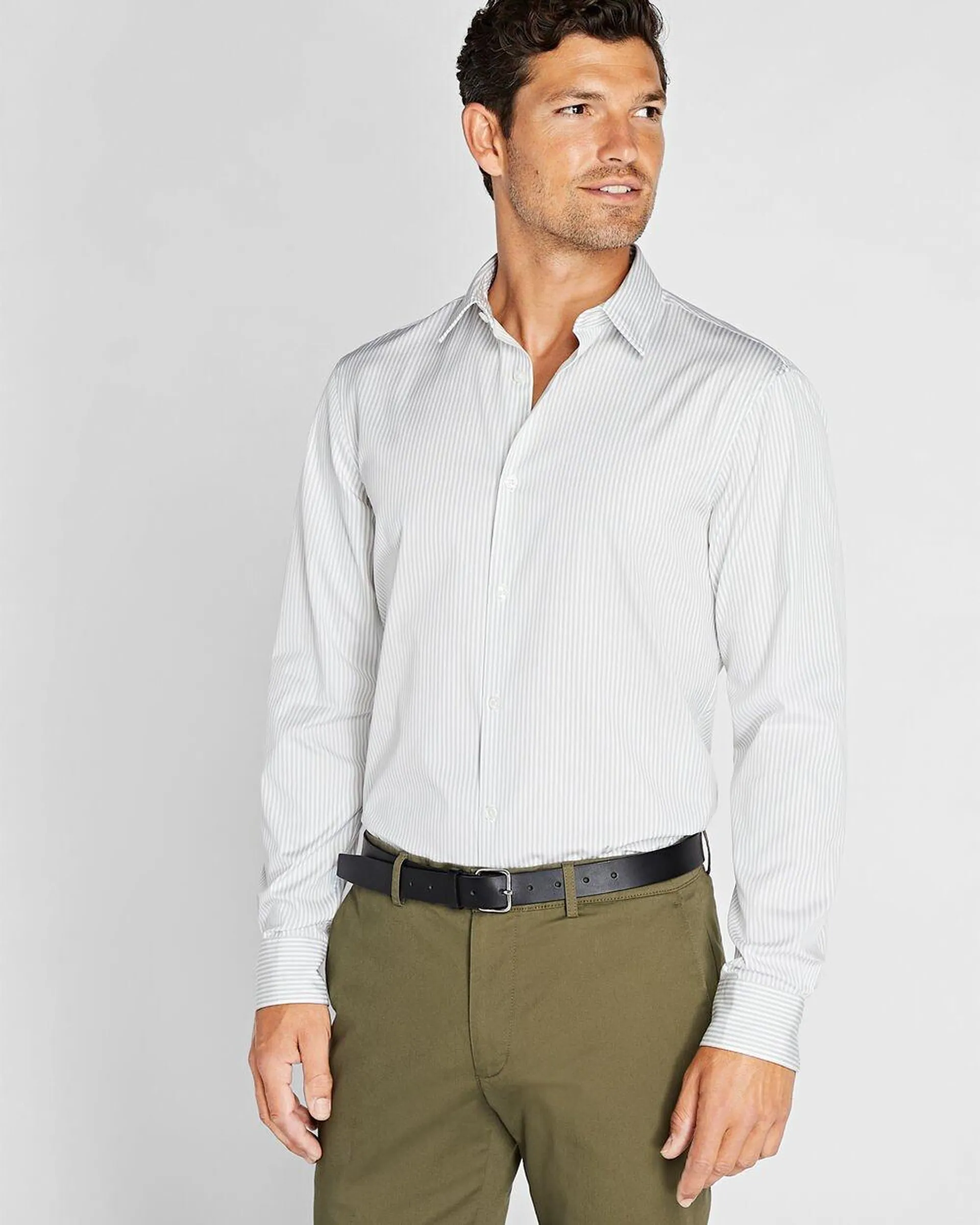 Stripe Poplin Dress Shirt