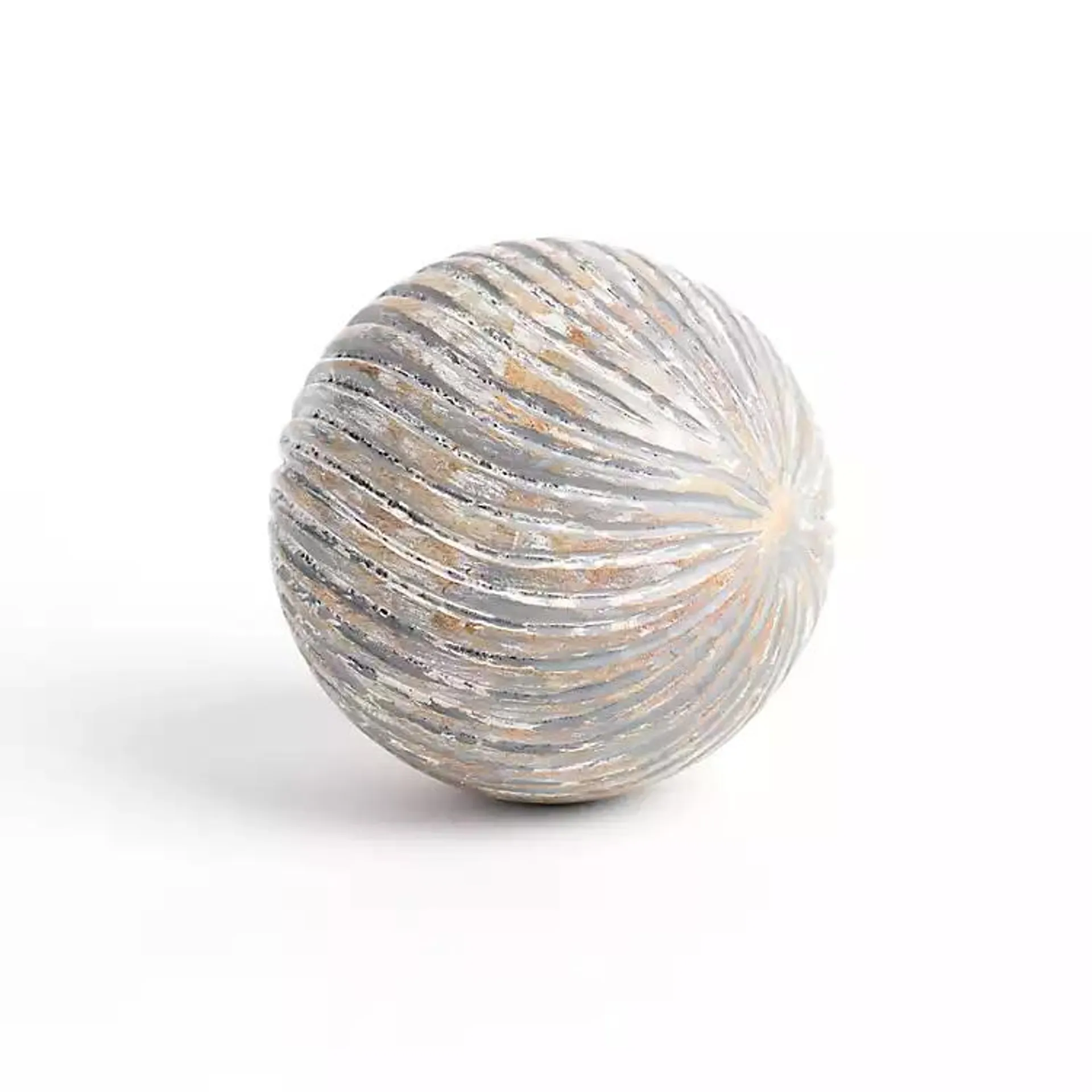 Distressed Mango Wood Swirl Orb