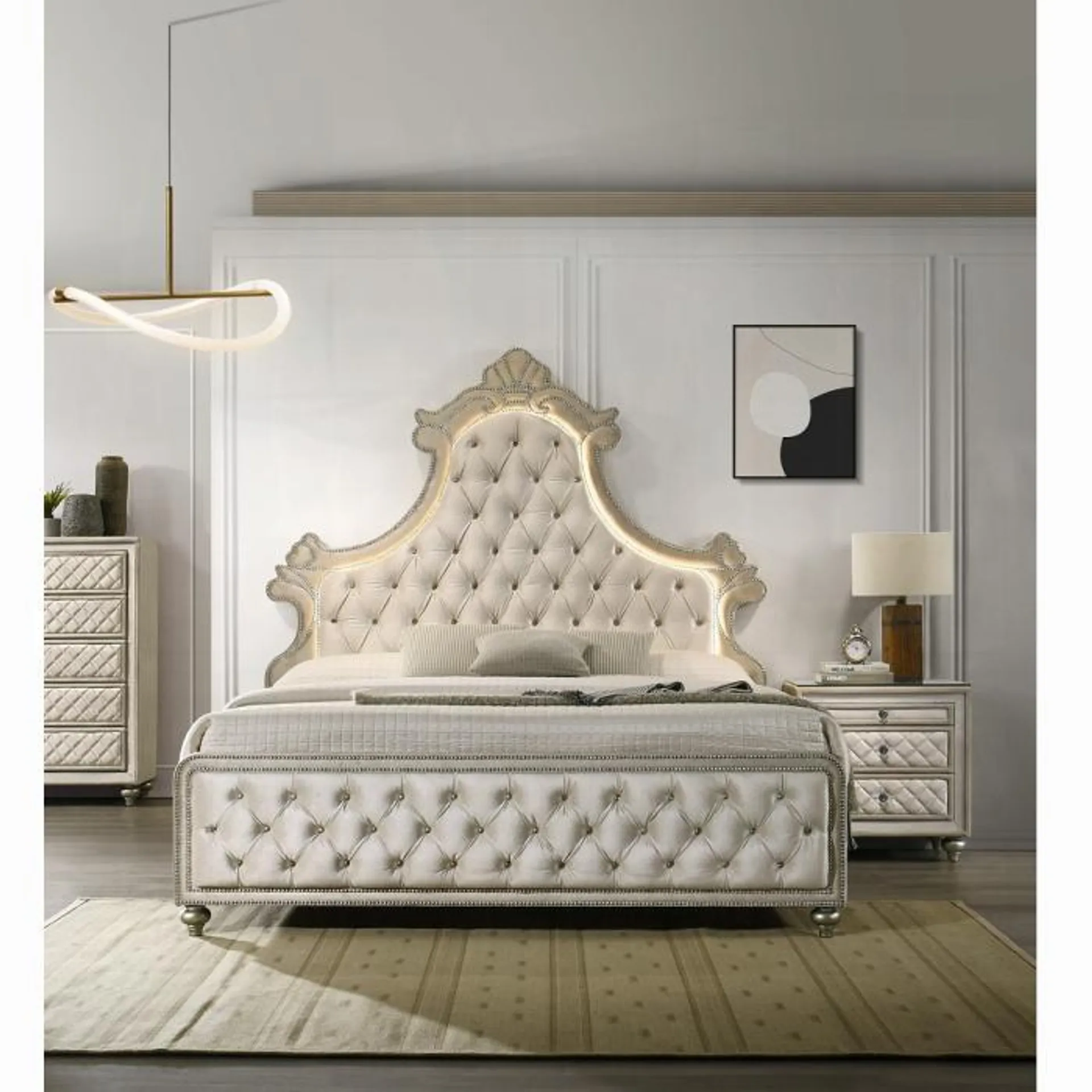 Lucienne EK Bed W/Led