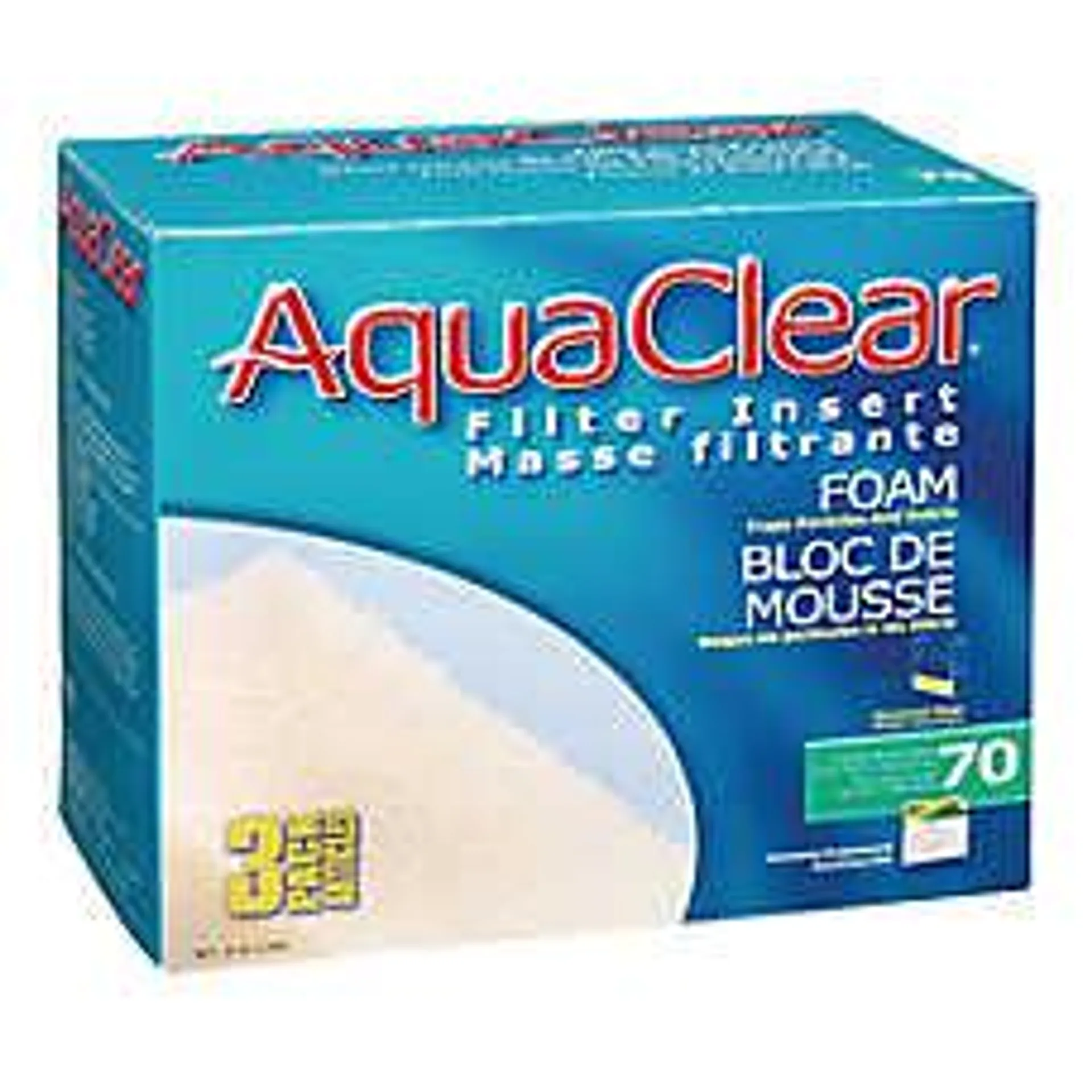 Aqua Clear 70 Foam Filter Insert - 3pk