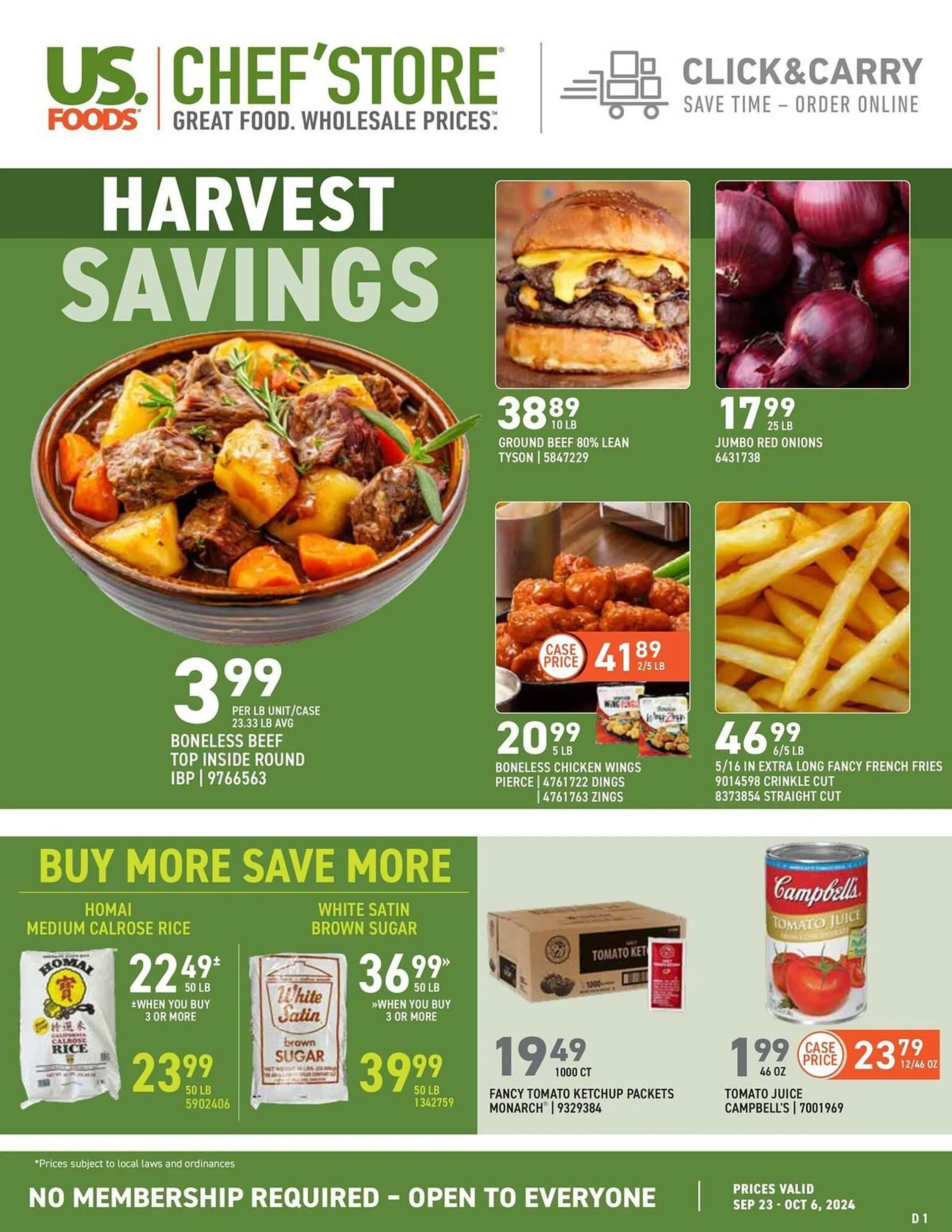 US Foods Chefs Store Weekly Ad - 1