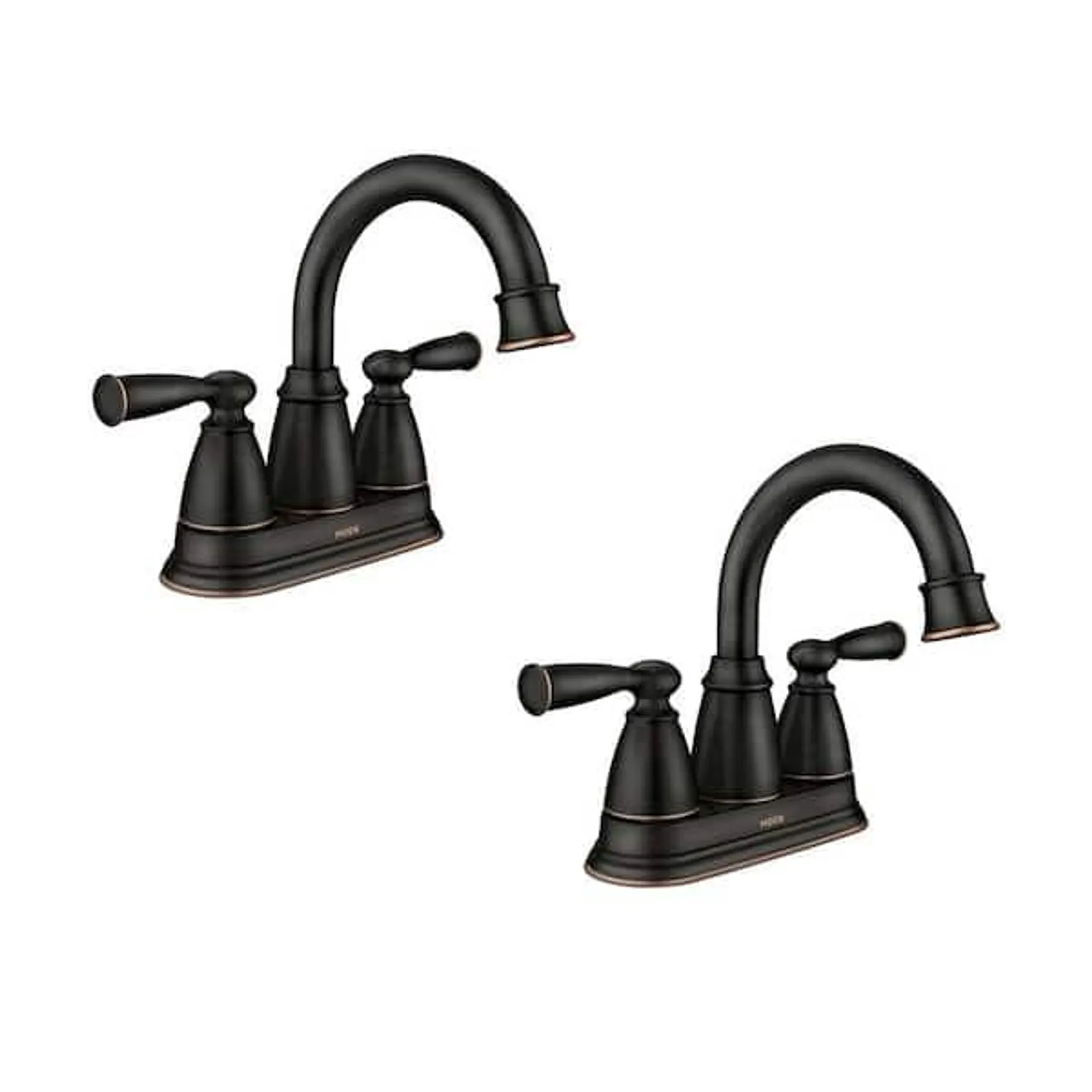 Banbury 4 in. Centerset Double Handle Bathroom Faucet in Mediterranean Bronze (2-pack)