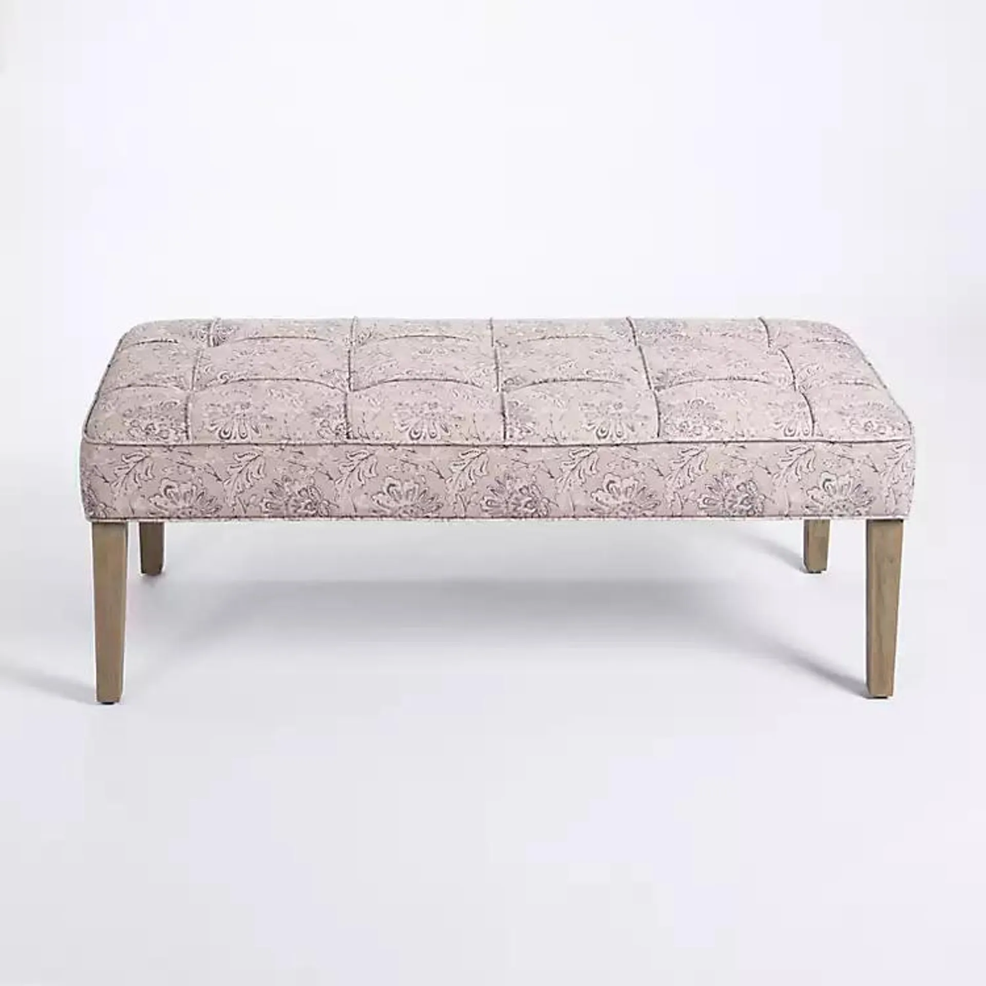 Pleated Florentino Linen Bench