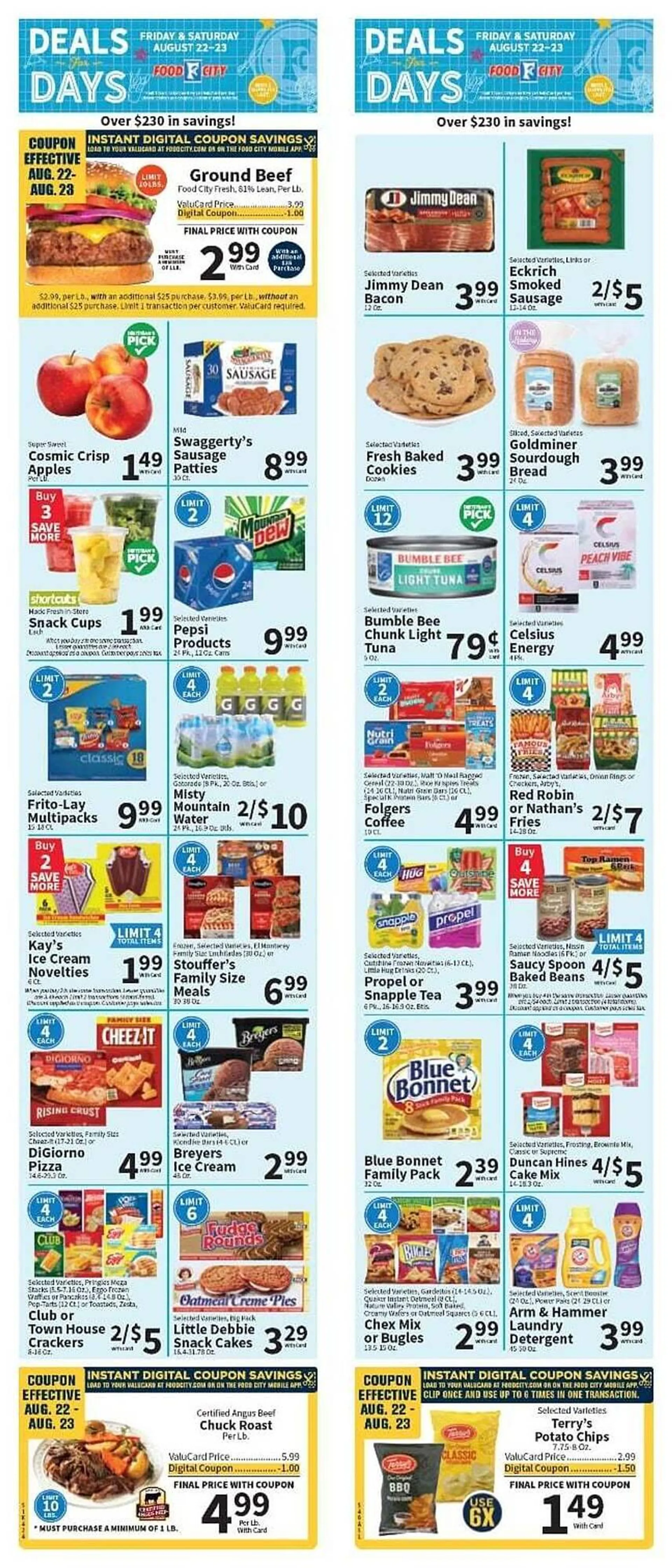 Weekly ad Food City Weekly Ad from August 22 to August 24 2025 - Page 1