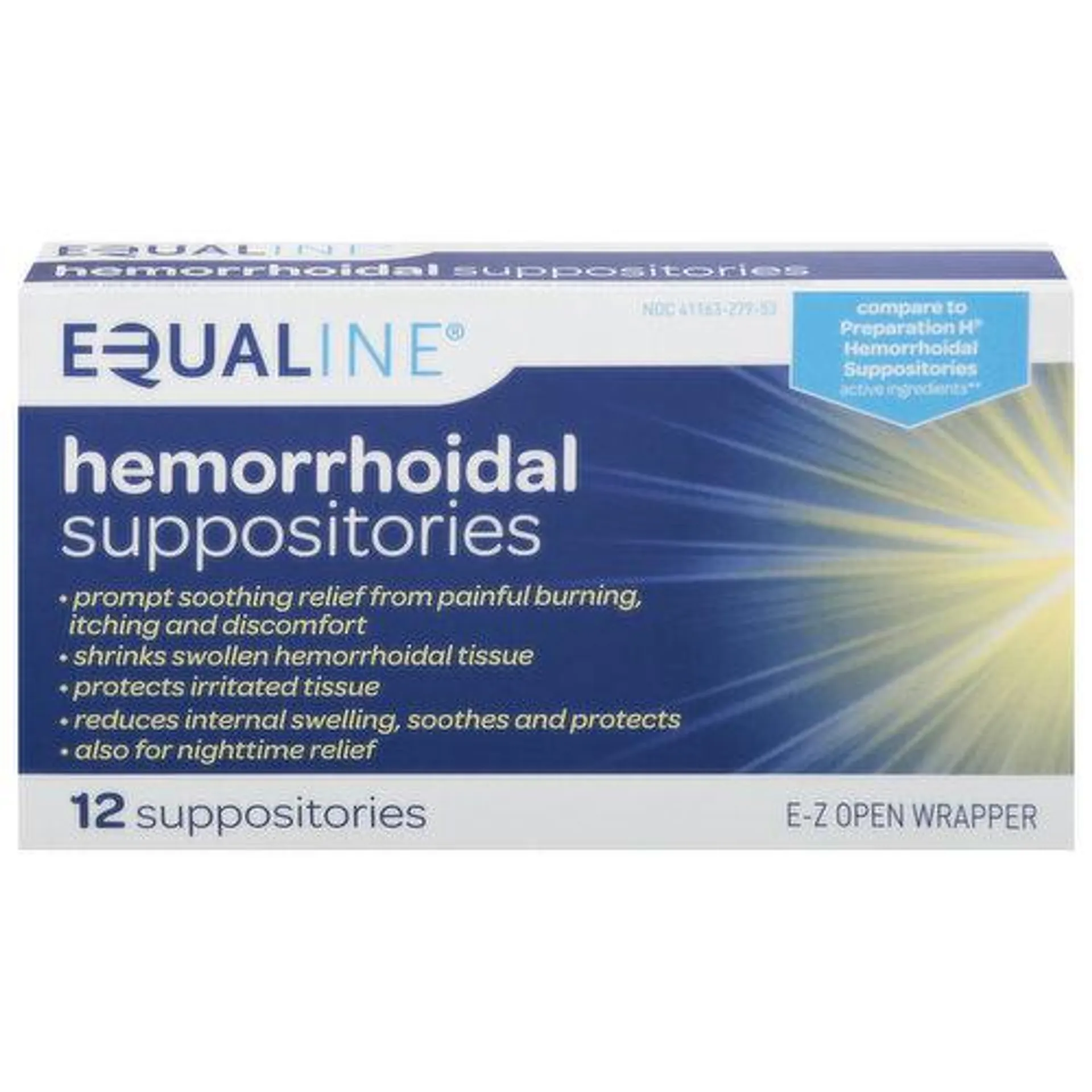 Equaline Suppositories, Hemorrhoidal, 12 Each
