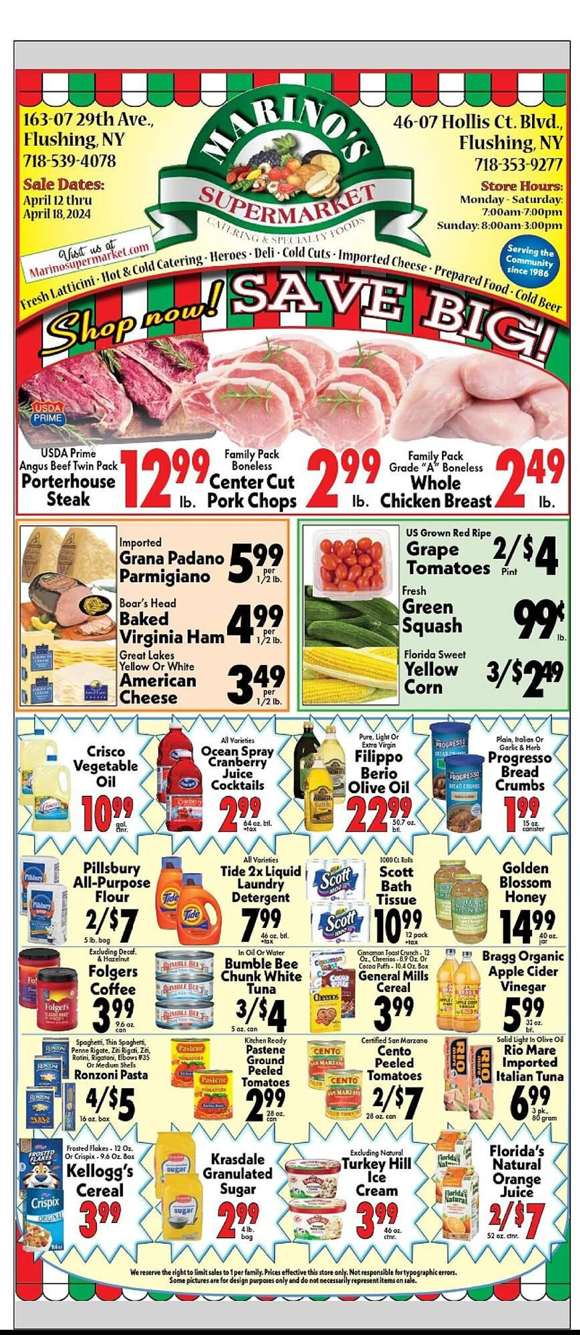 Weekly ad Marino's Supermarket Weekly Ad from April 12 to April 18 2024 - Page 