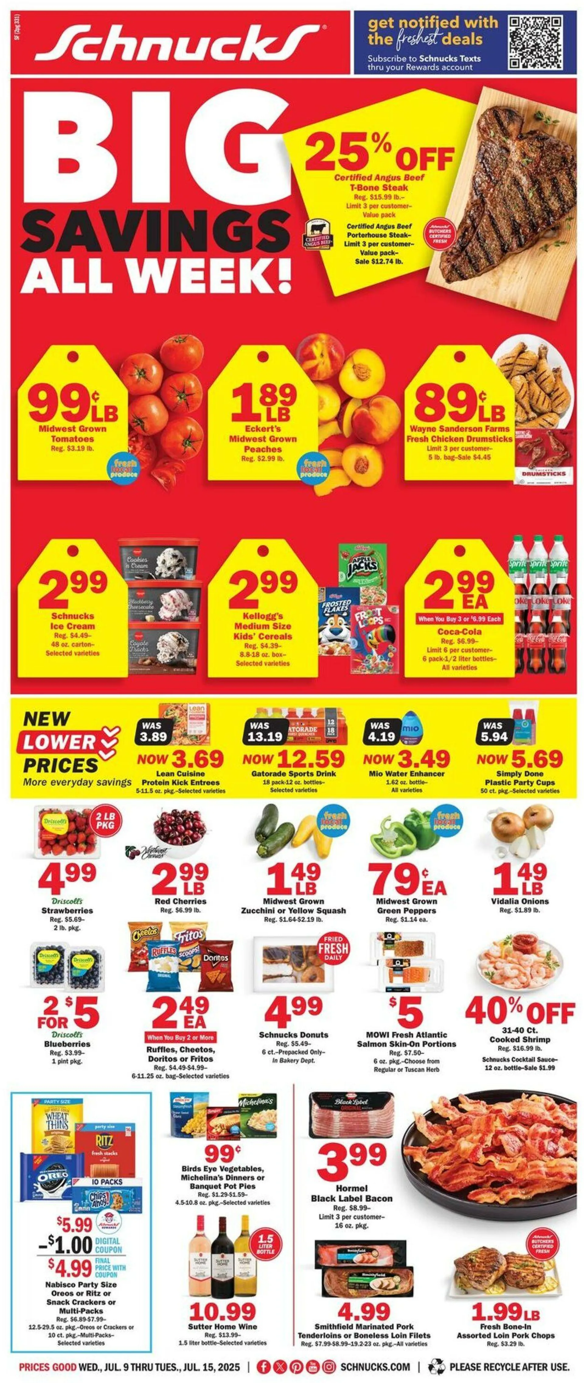 Weekly ad Schnucks Current weekly ad from July 9 to July 15 2025 - Page 1