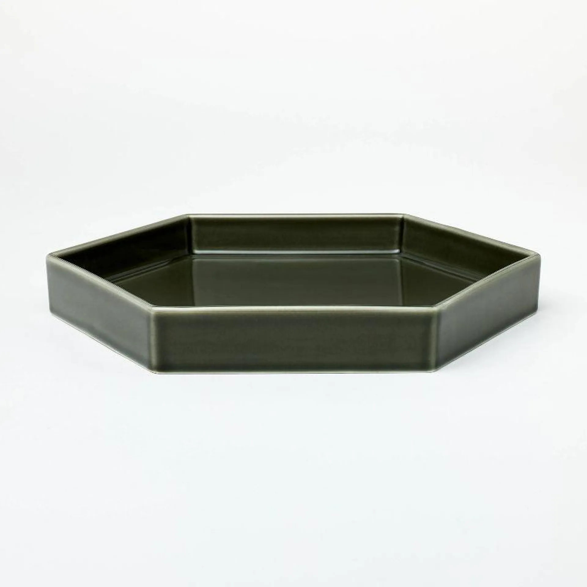 Ceramic Reactive Glaze Tray Green - Threshold™ designed with Studio McGee