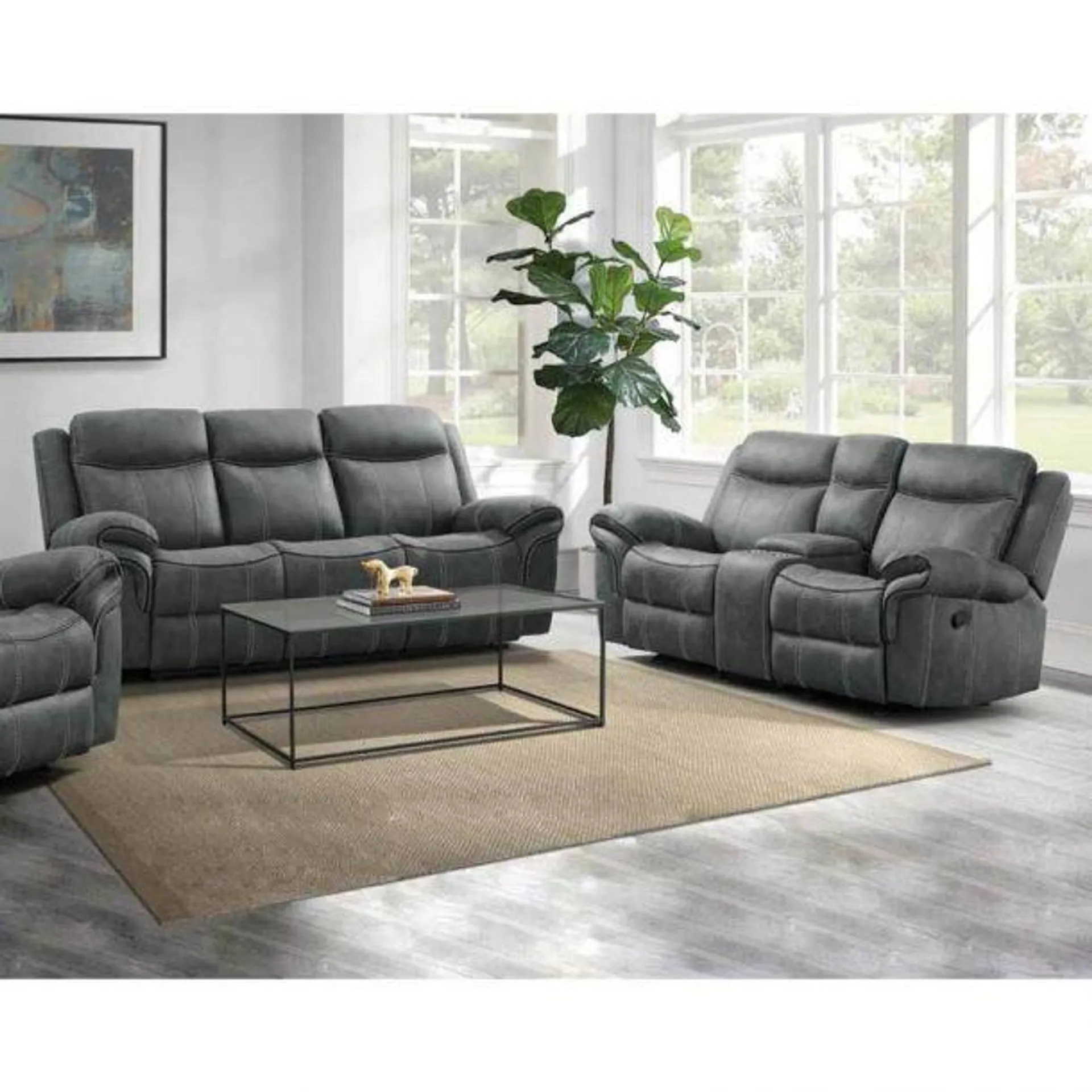 Tisma Reclining Manual Sofa and Loveseat