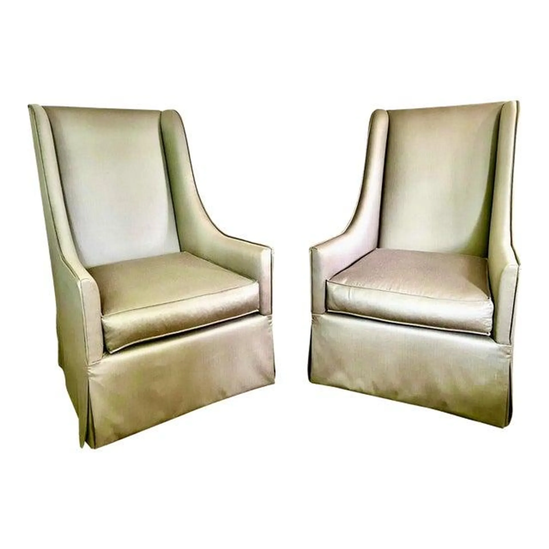 Gregorius Pineo Statement Chairs in Holly Hunt Fabric