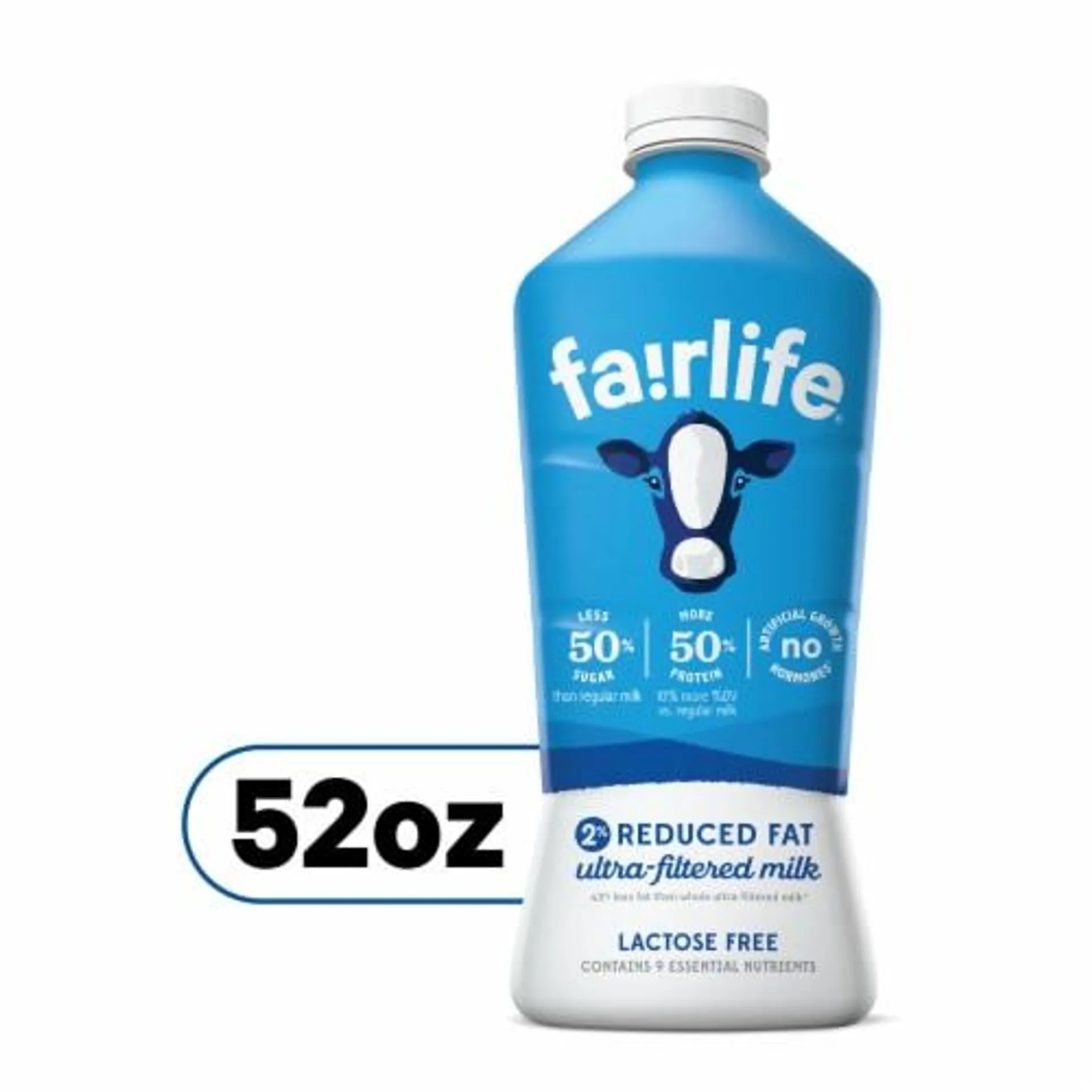 fairlife Ultra-Filtered Milk, Lactose Free, High Protein, 2% Reduced Fat Milk