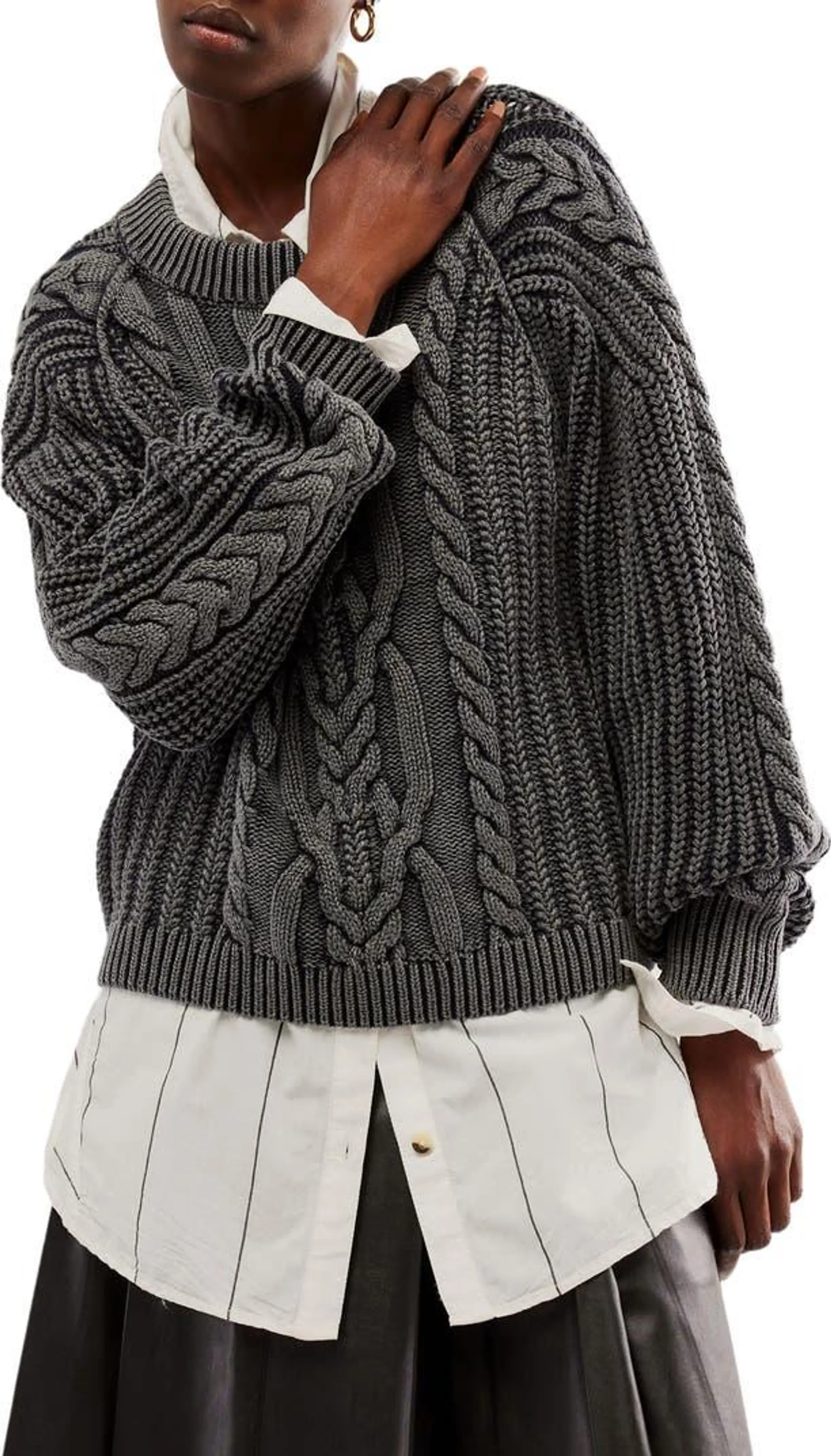 Frankie Cable Cotton Sweater